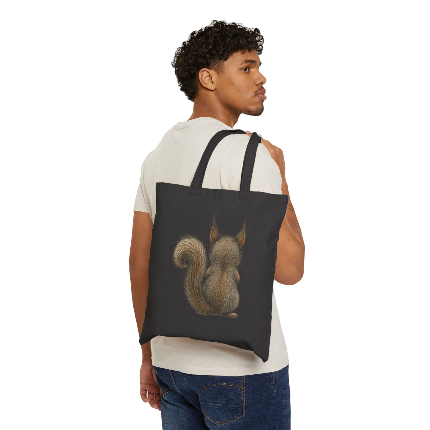 Cute Squirrel Canvas Tote Bag – Adorable Woodland Animal Shopper