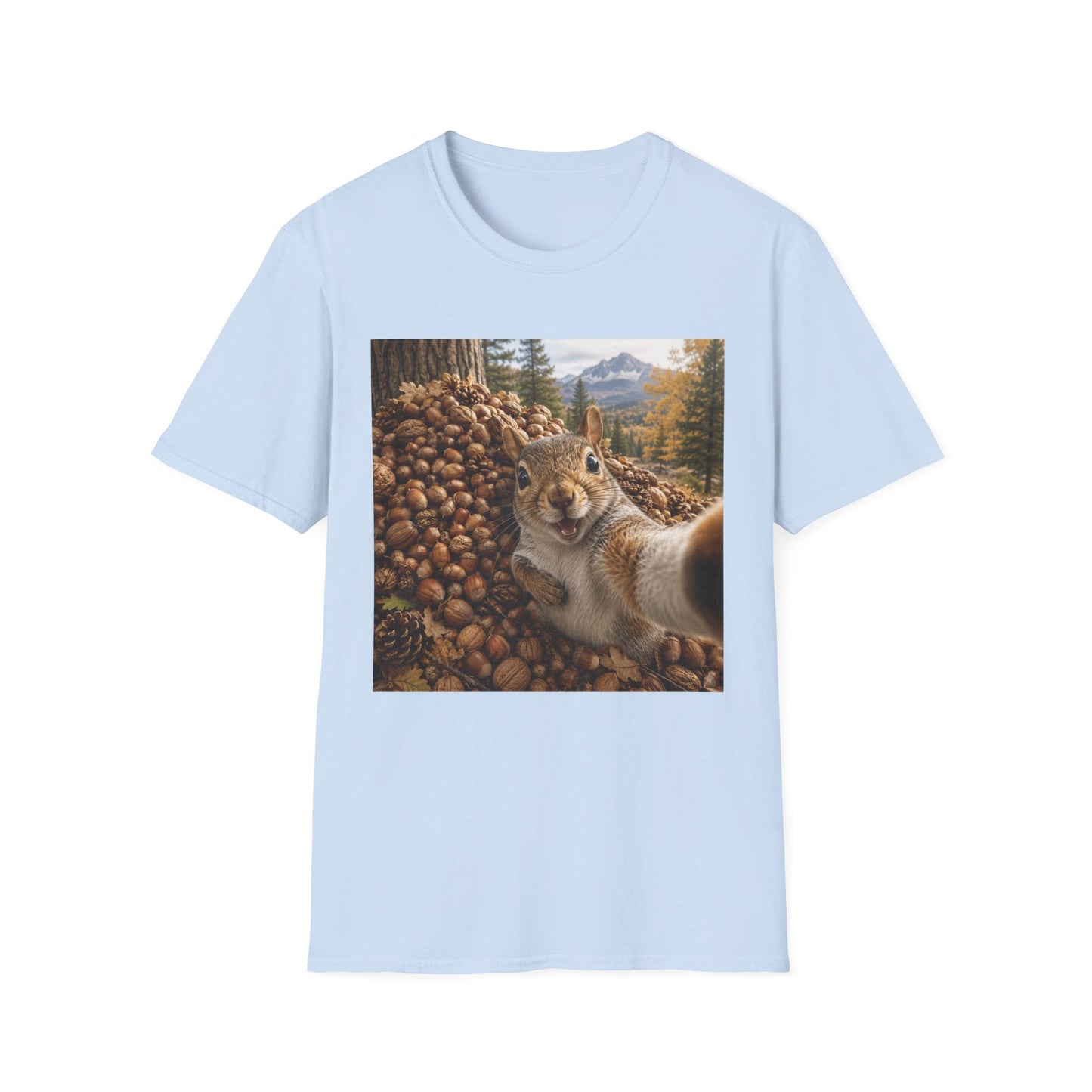 Squirrel Selfie T-Shirt — Cute Woodland Nuts Graphic Tee