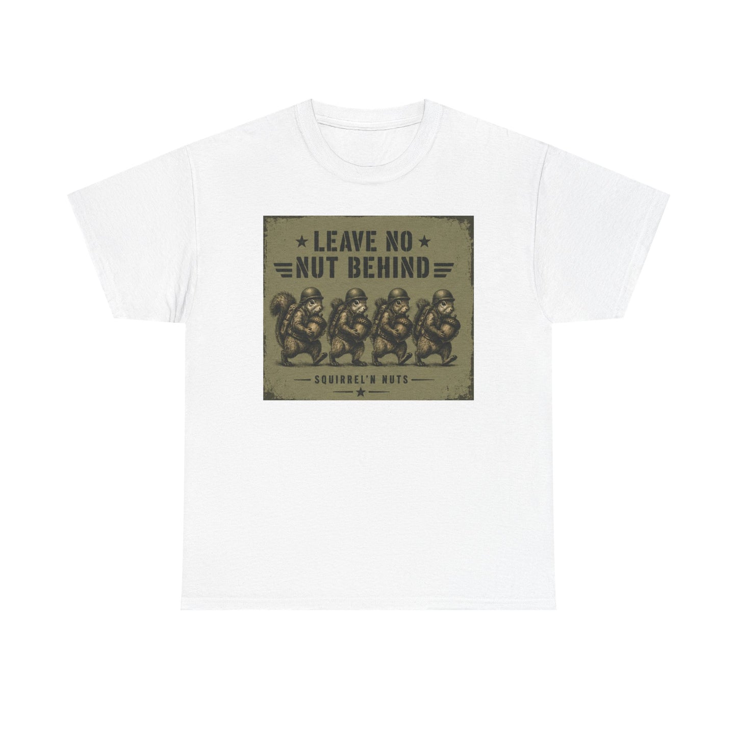 Leave No Nut Behind Tee — Funny Squirrel Conservation Graphic T-Shirt