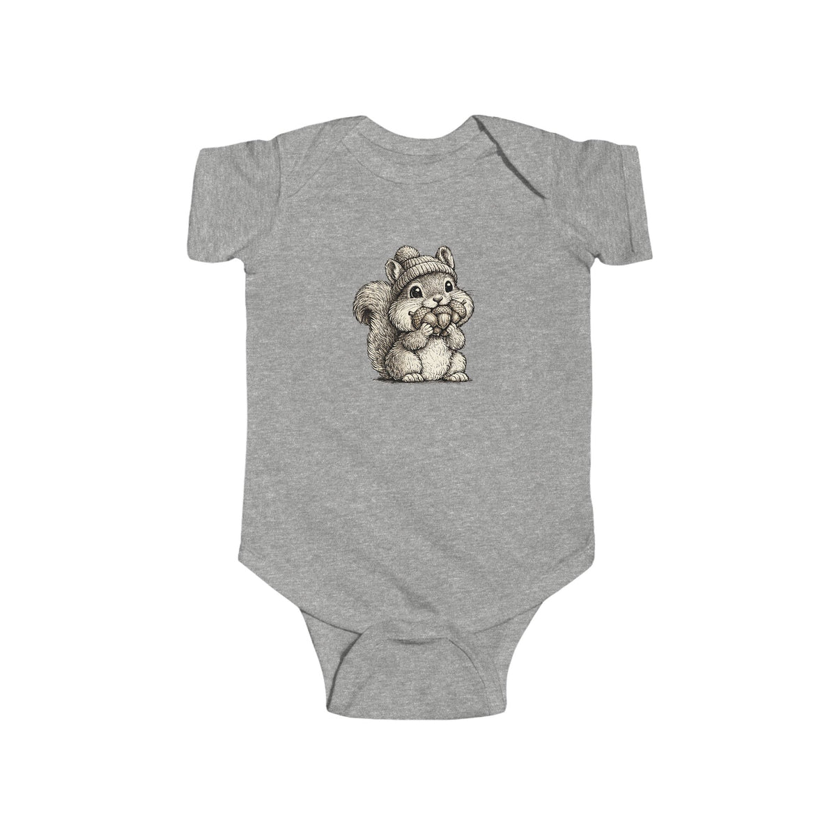 Cute Squirrel'n Nut  Infant Bodysuit – Adorable Sketch Baby Onesie