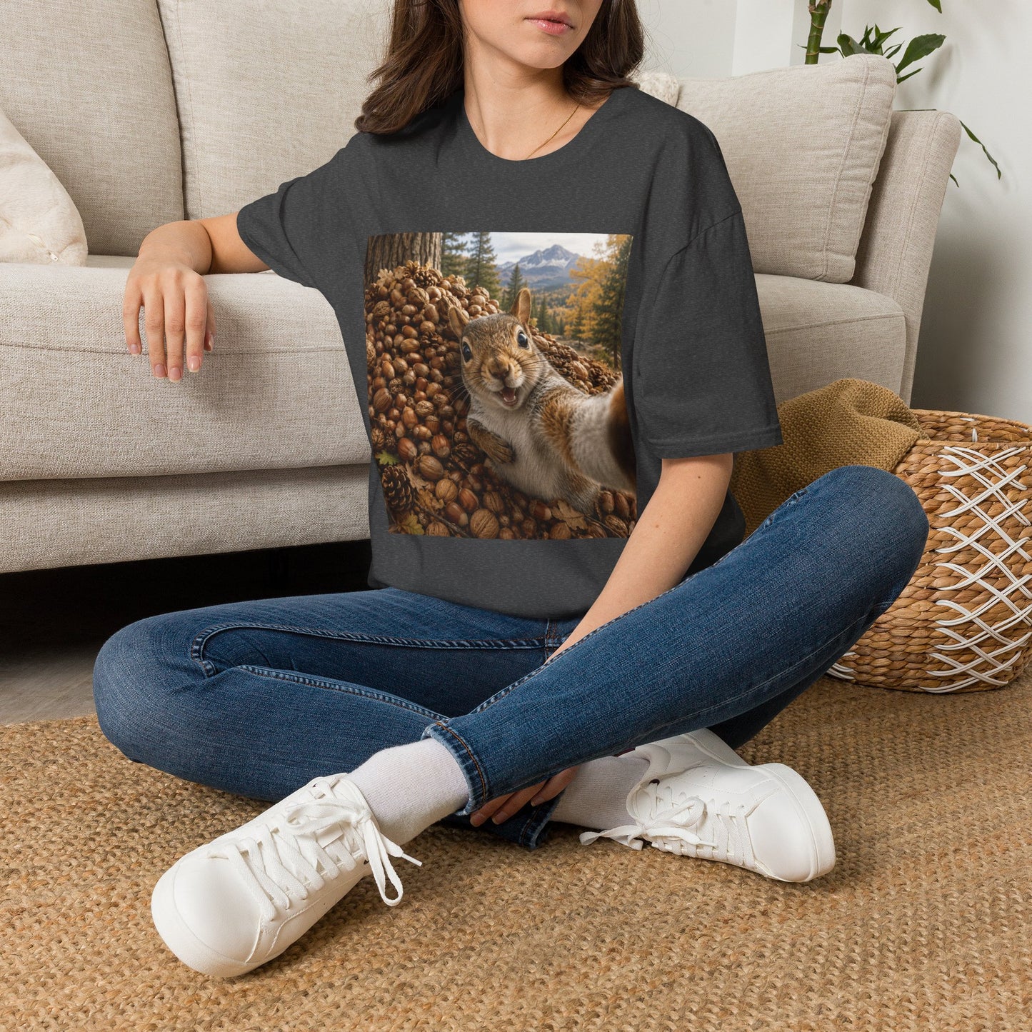 Squirrel Selfie T-Shirt — Cute Woodland Nuts Graphic Tee