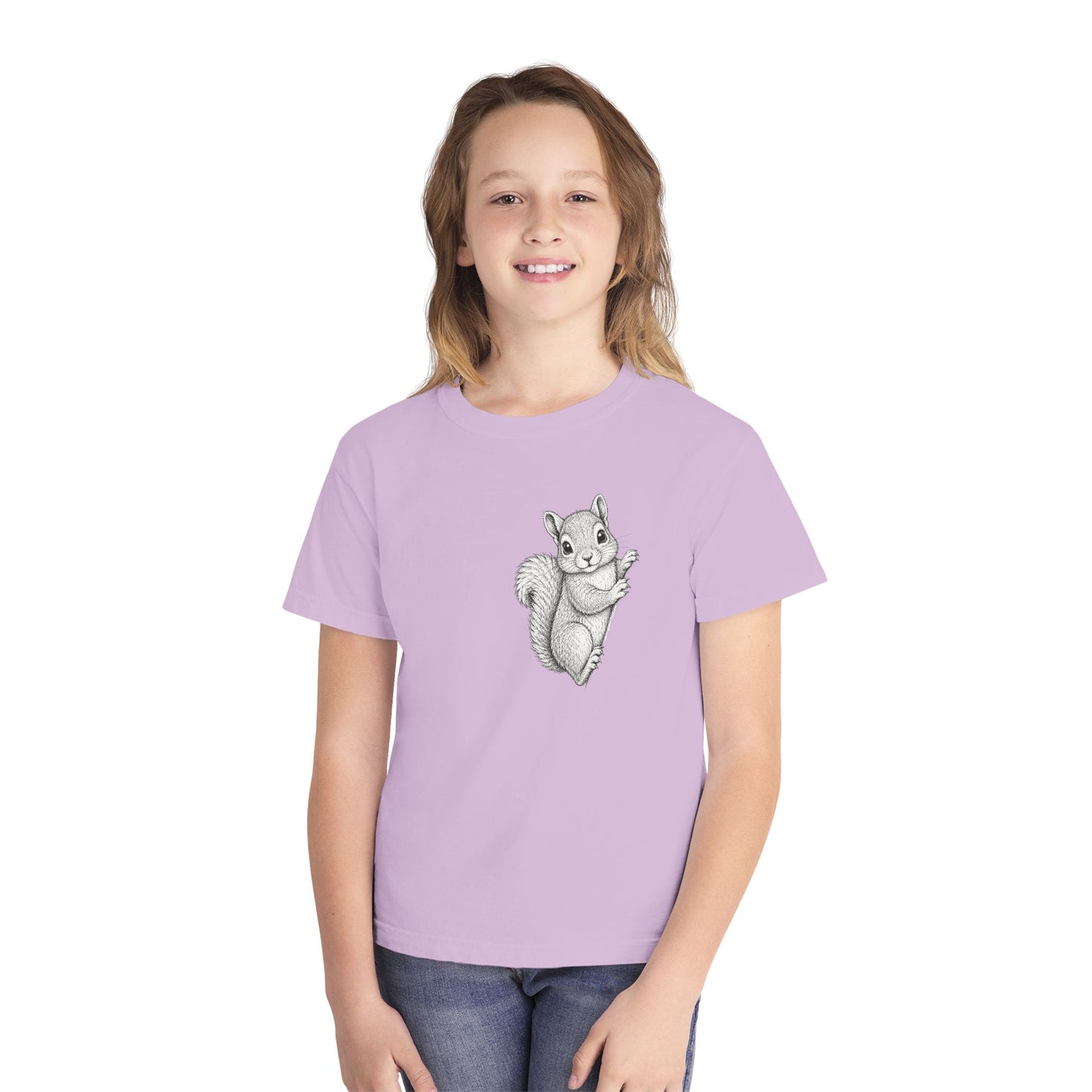 Youth Tee — Cute Hand-Drawn Squirrel Graphic Shirt
