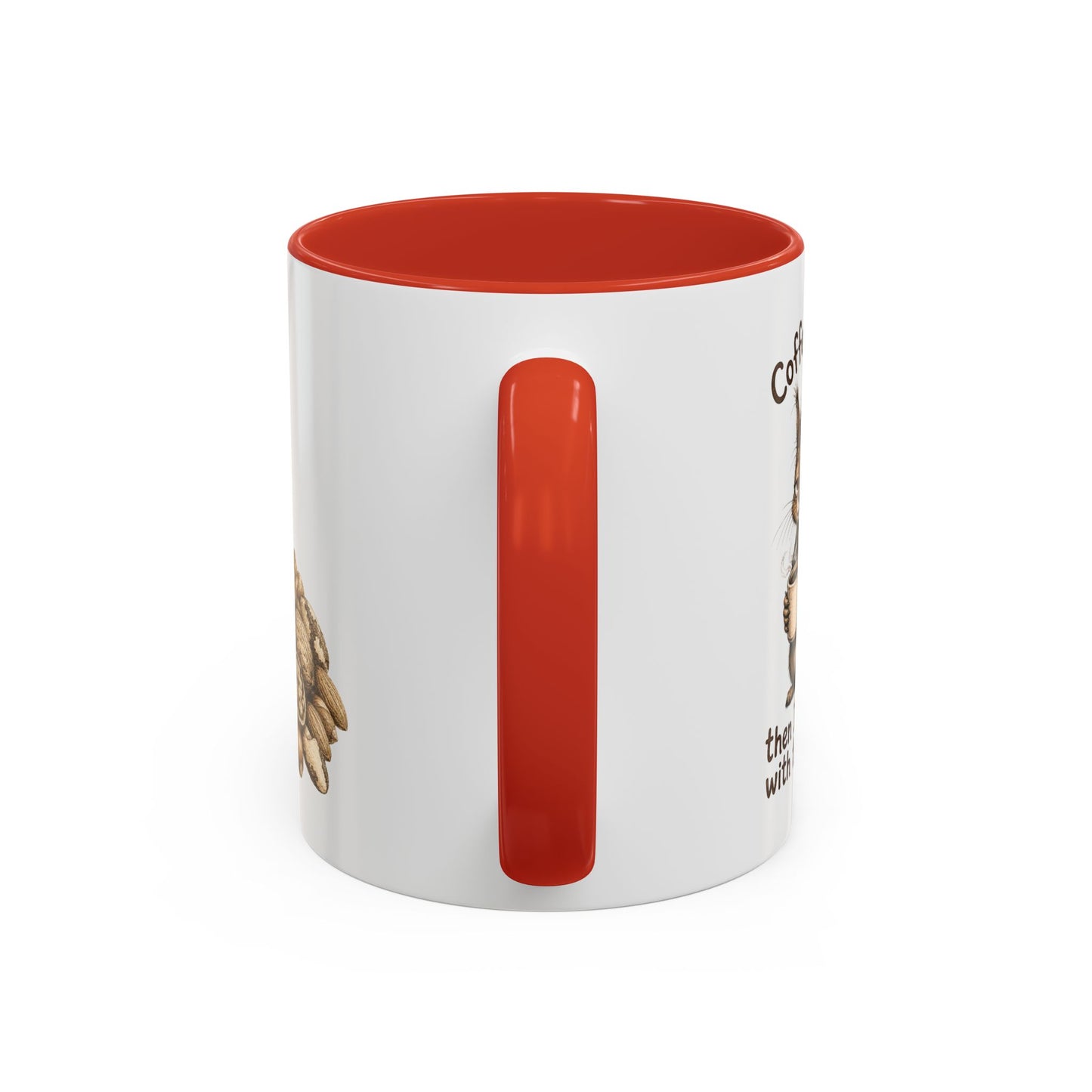 Coffee Mug - Rustic Coffee Beans Illustration Accent Mug (11/15oz)
