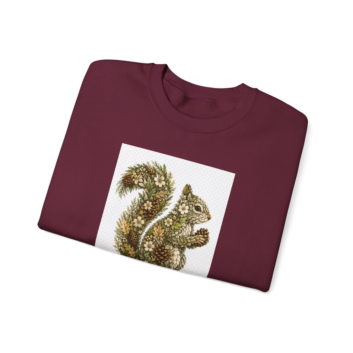 Floral Squirrel Crewneck Sweatshirt
