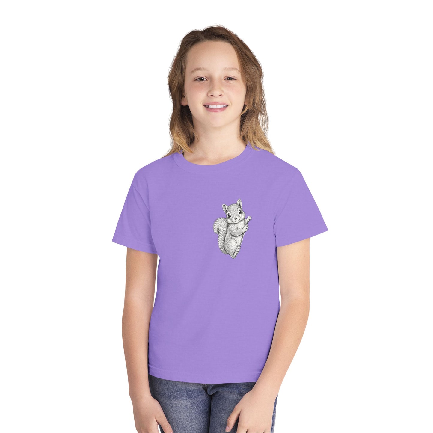 Youth Tee — Cute Hand-Drawn Squirrel Graphic Shirt