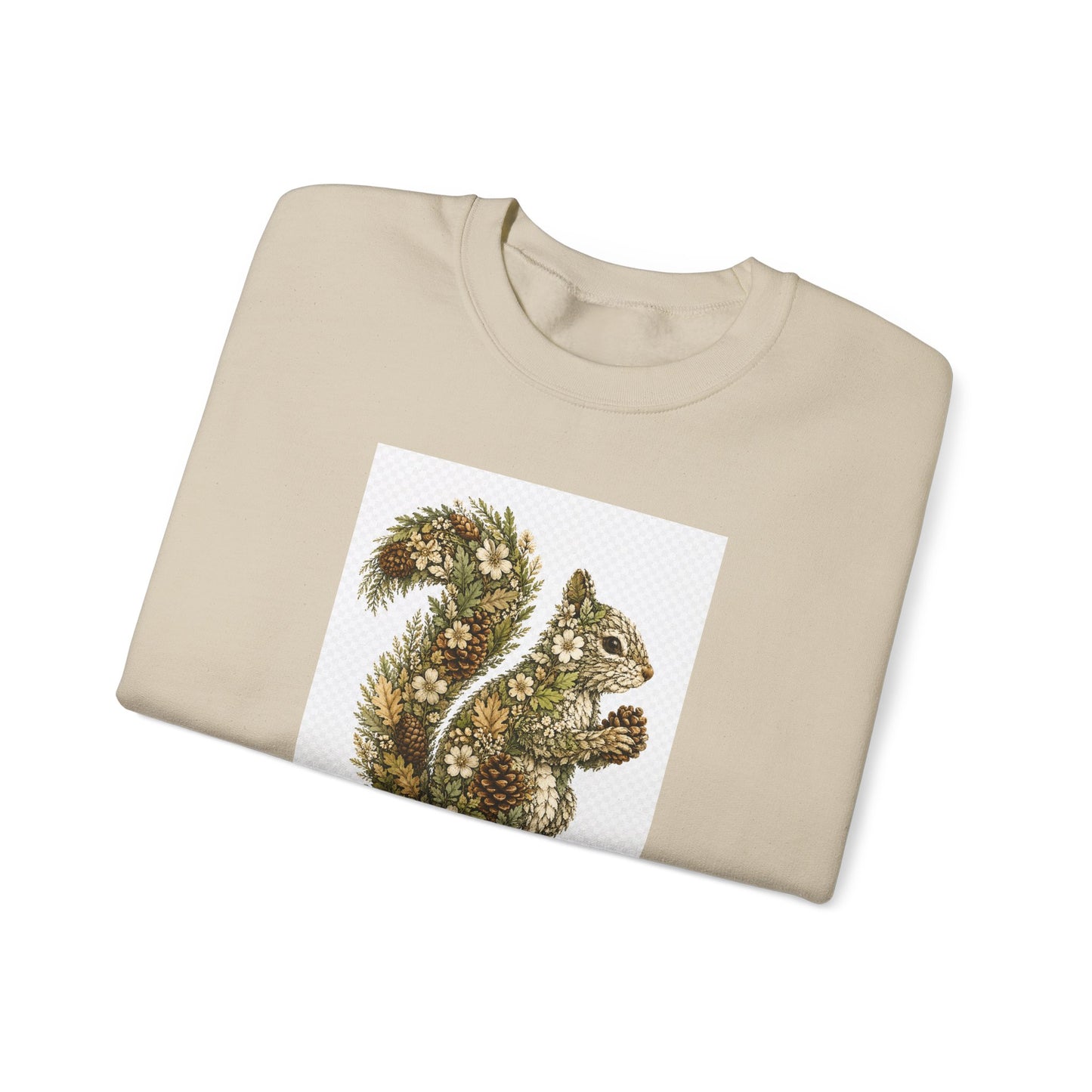 Floral Squirrel Crewneck Sweatshirt