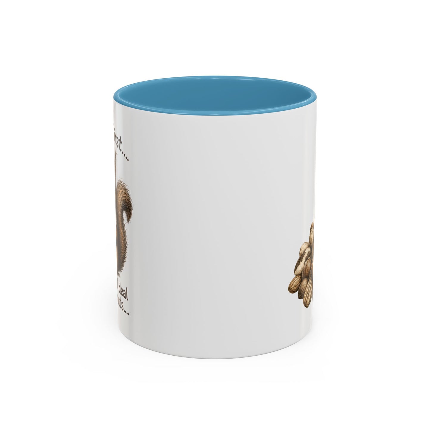 Coffee Mug - Rustic Coffee Beans Illustration Accent Mug (11/15oz)