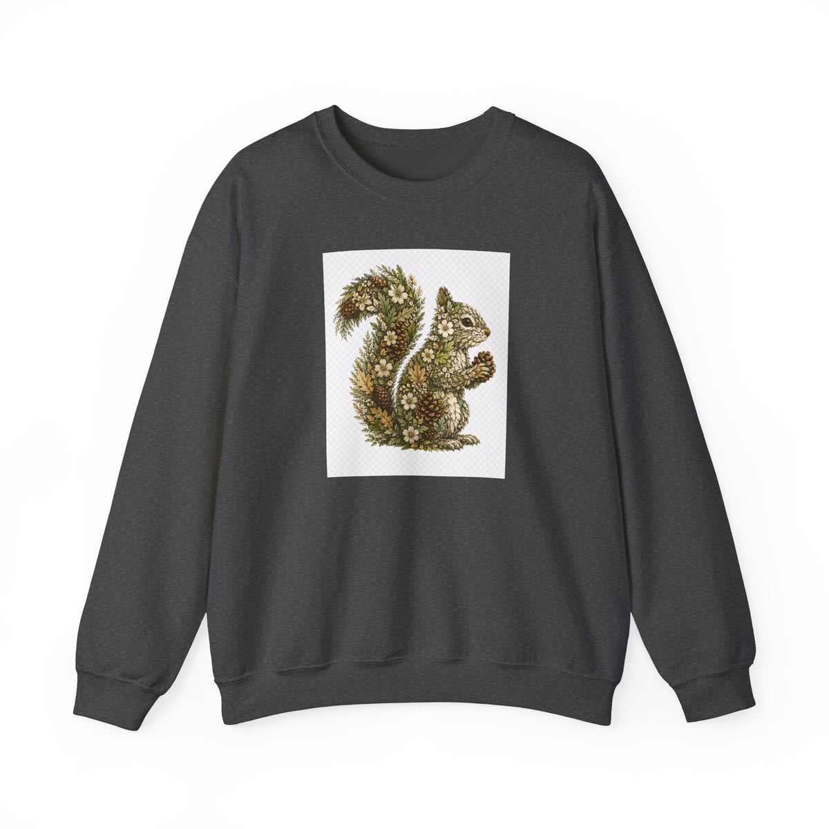 Floral Squirrel Crewneck Sweatshirt