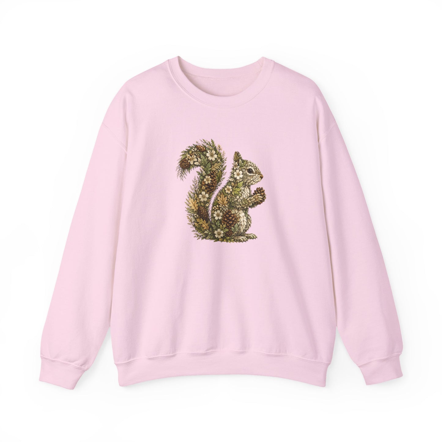 Floral Squirrel Crewneck Sweatshirt