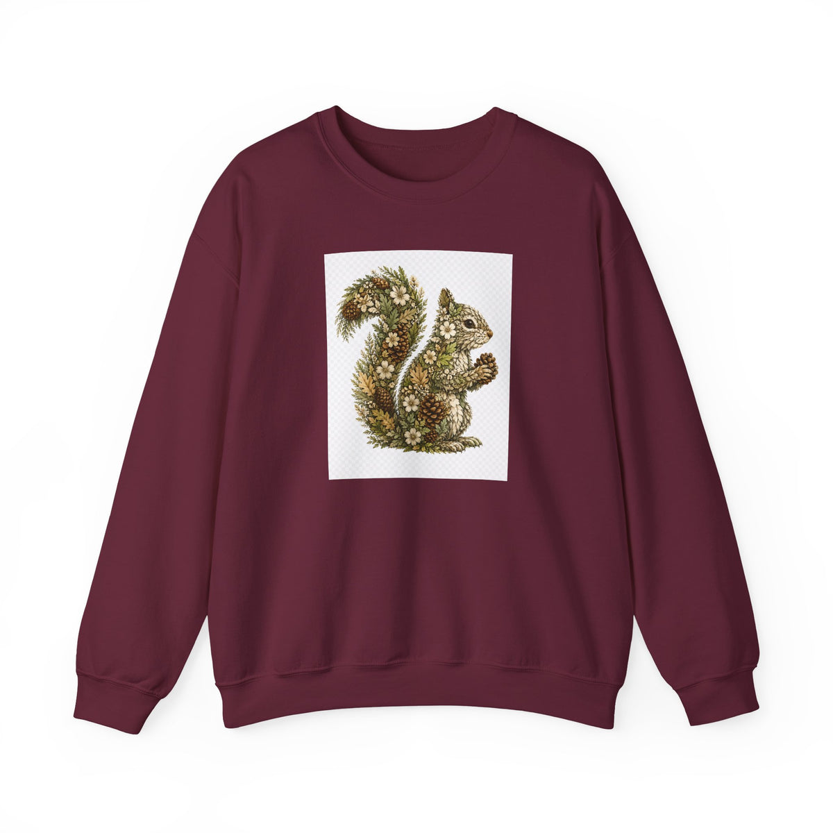 Floral Squirrel Crewneck Sweatshirt