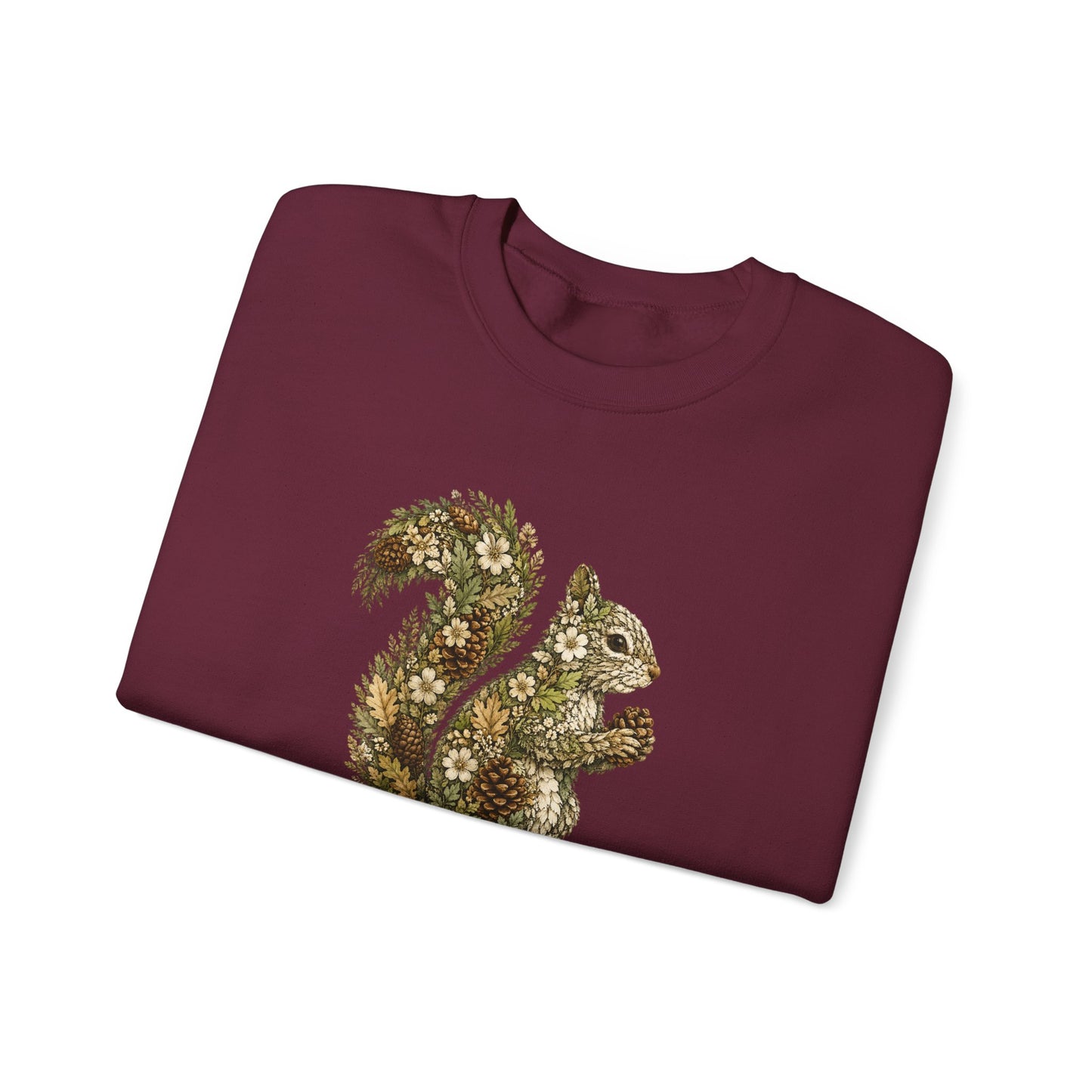 Floral Squirrel Crewneck Sweatshirt