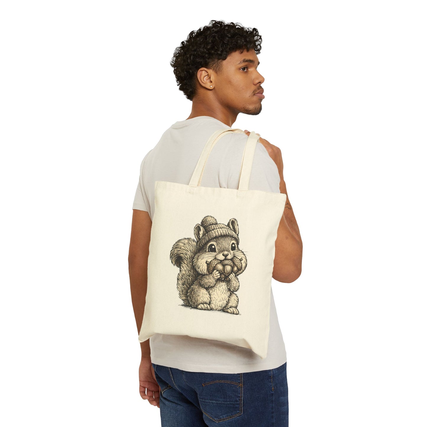 Tote — "My Nut Bag" Cute Squirrel Canvas Tote Bag