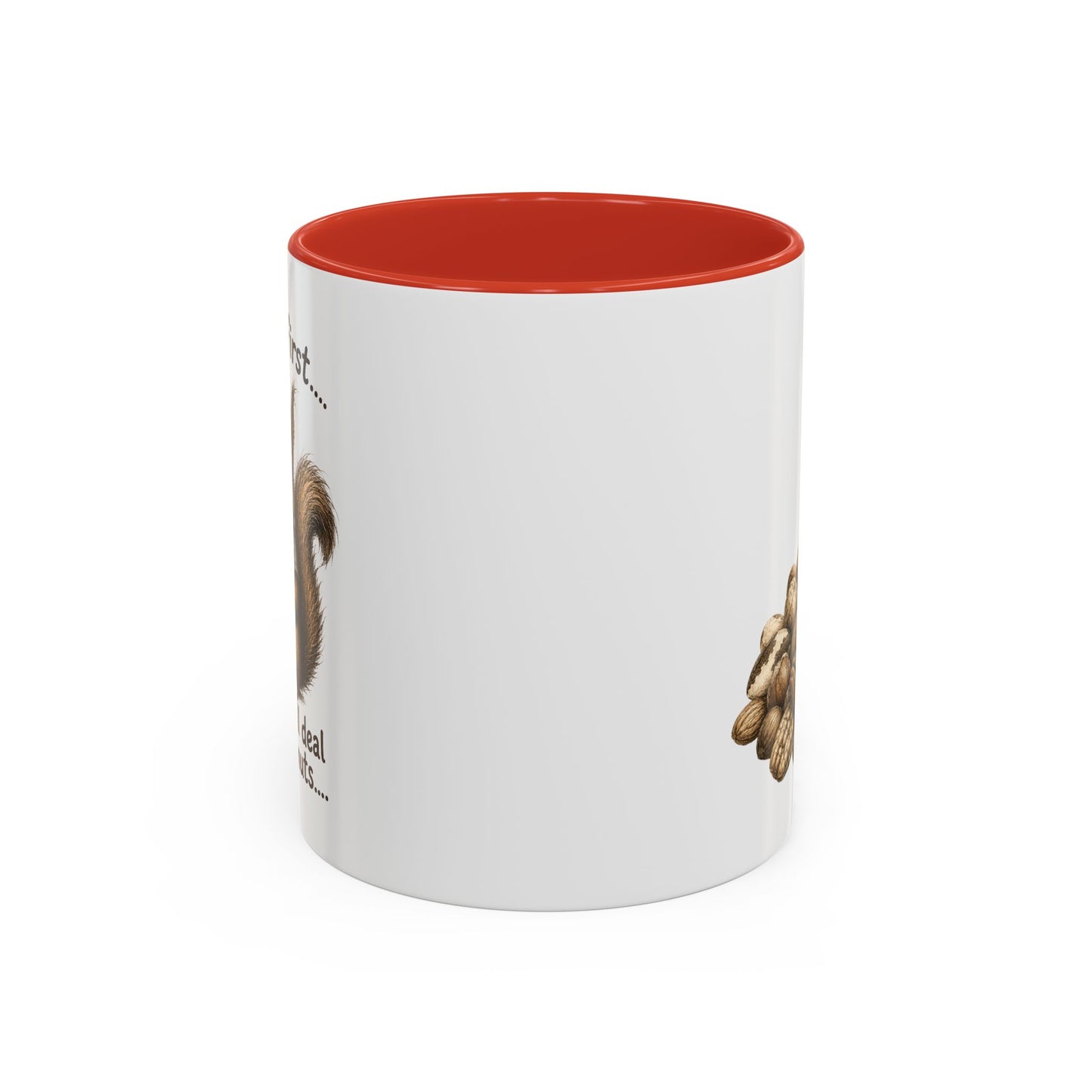 Coffee Mug - Rustic Coffee Beans Illustration Accent Mug (11/15oz)