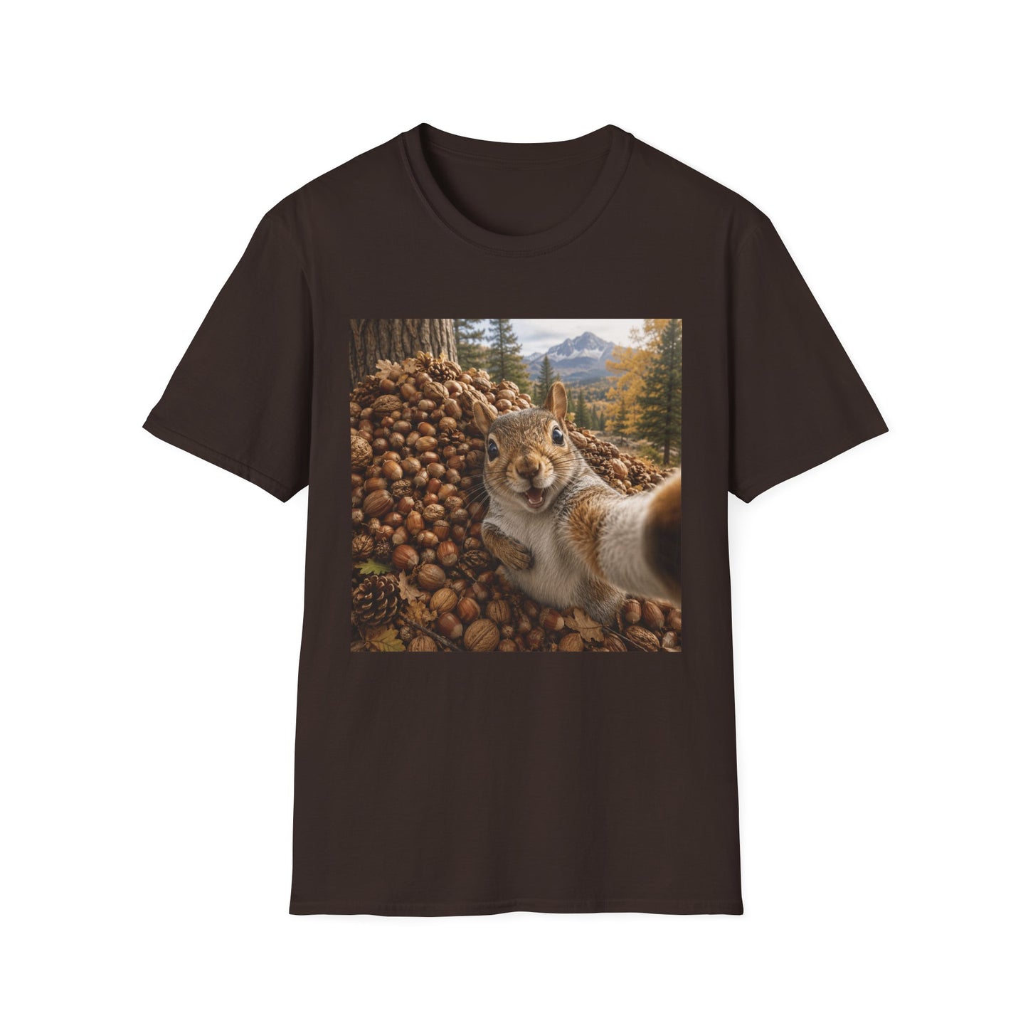 Squirrel Selfie T-Shirt — Cute Woodland Nuts Graphic Tee