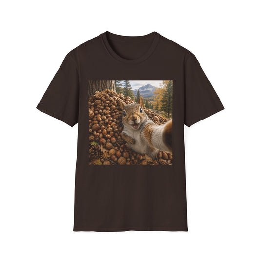 Squirrel Selfie T-Shirt — Cute Woodland Nuts Graphic Tee