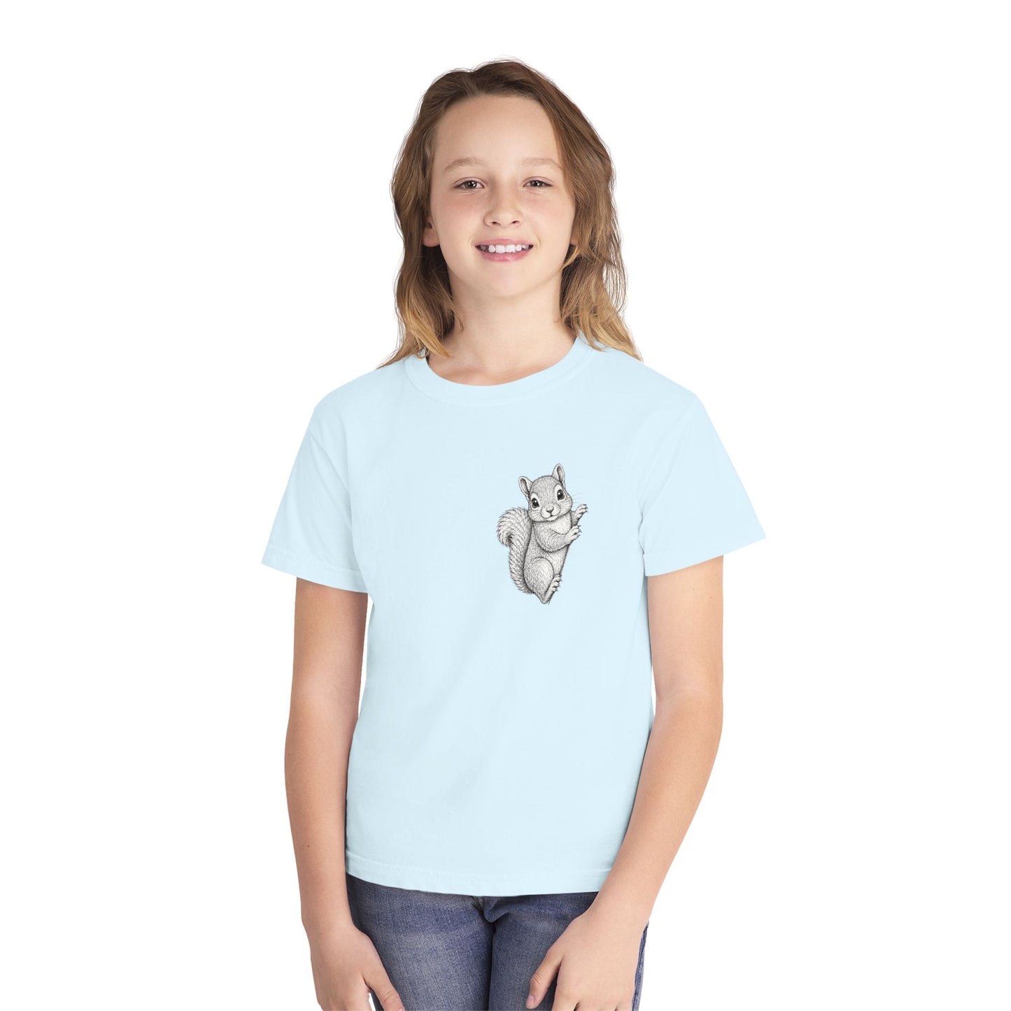 Youth Tee — Cute Hand-Drawn Squirrel Graphic Shirt