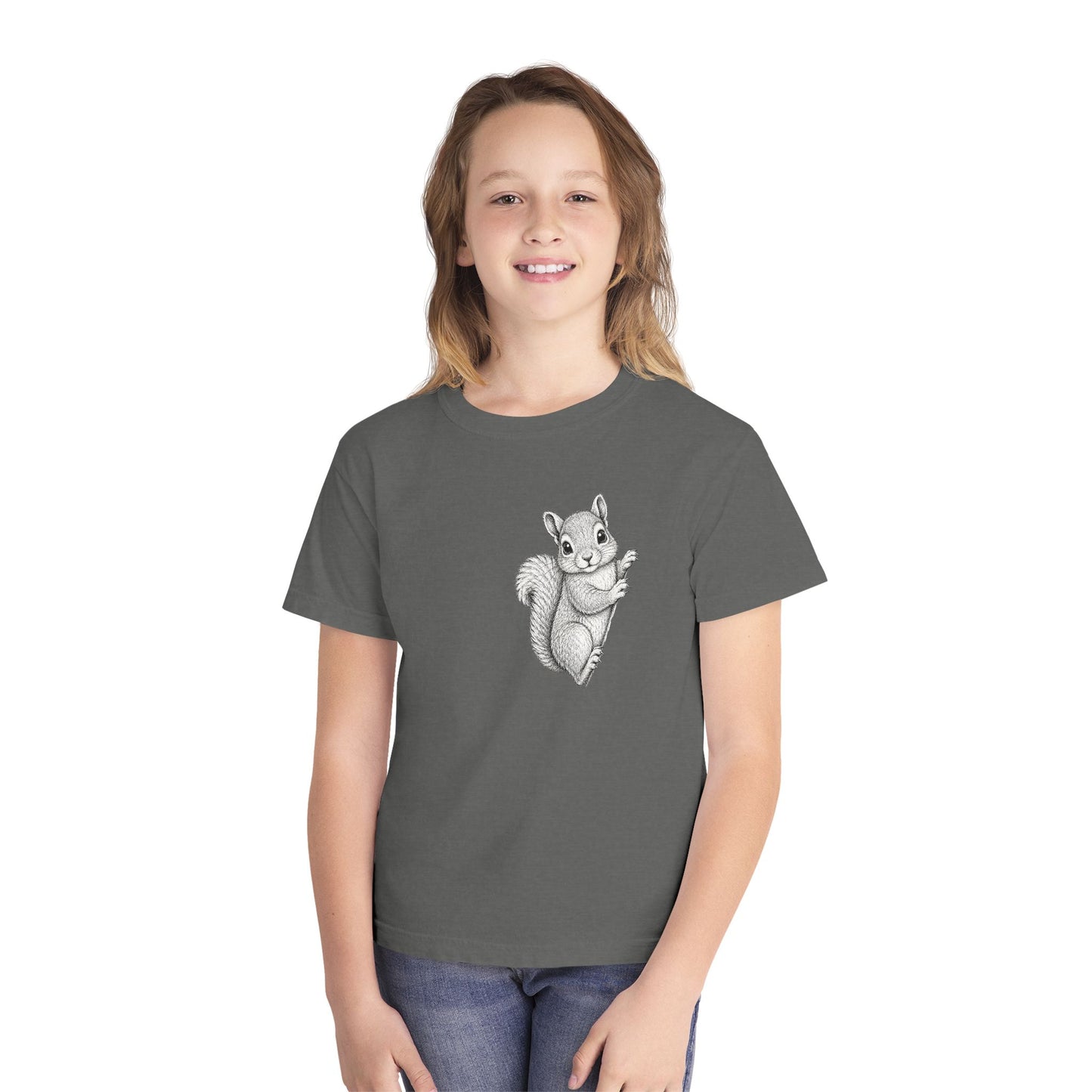 Youth Tee — Cute Hand-Drawn Squirrel Graphic Shirt