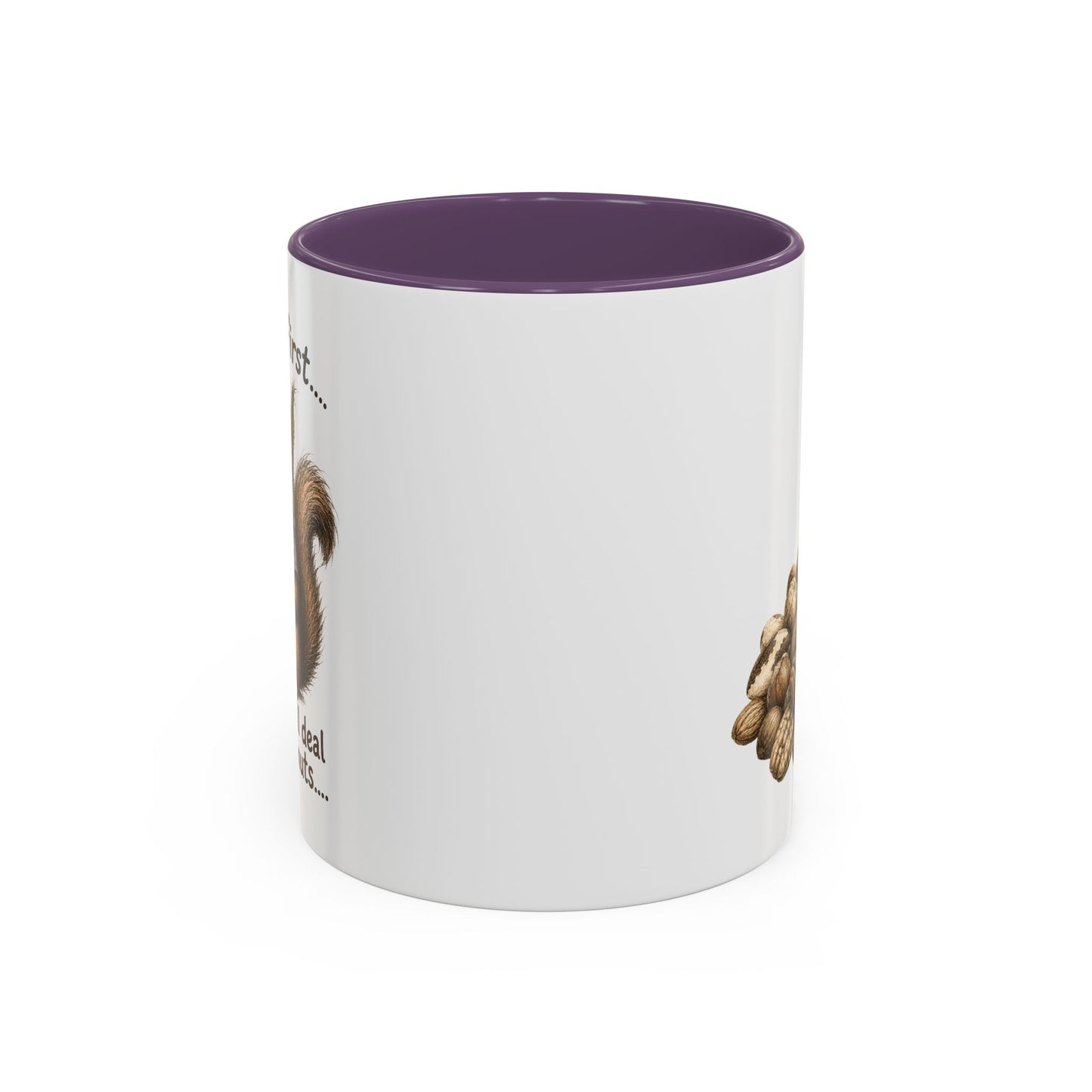 Coffee Mug - Rustic Coffee Beans Illustration Accent Mug (11/15oz)