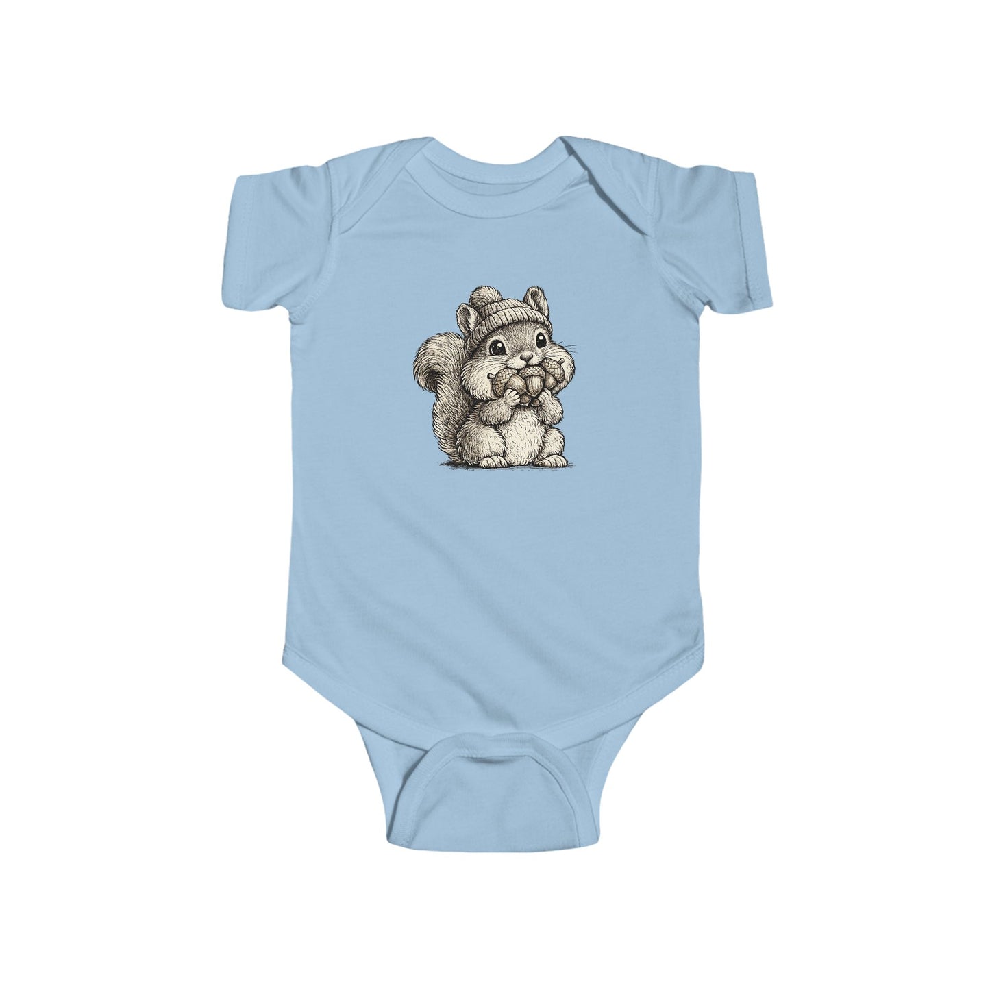 Cute Squirrel'n Nut  Infant Bodysuit – Adorable Sketch Baby Onesie