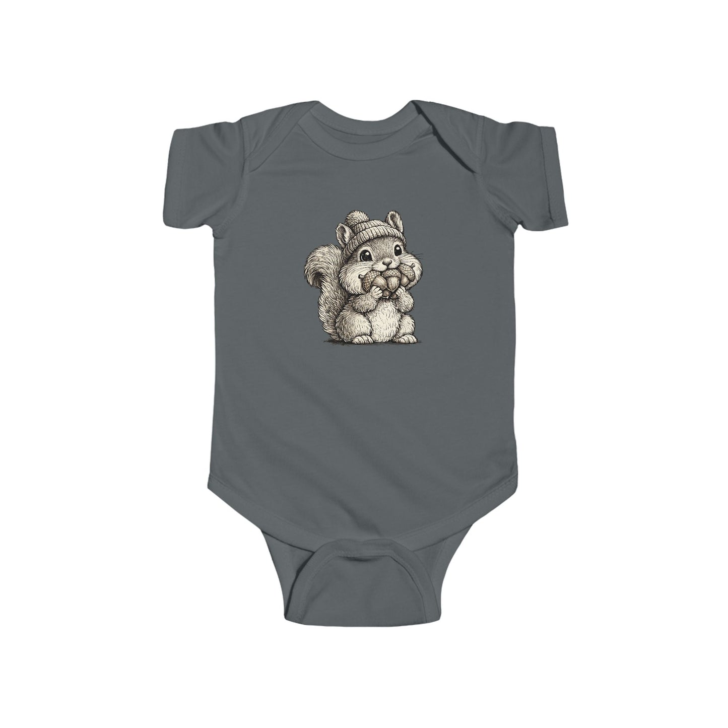 Cute Squirrel'n Nut  Infant Bodysuit – Adorable Sketch Baby Onesie