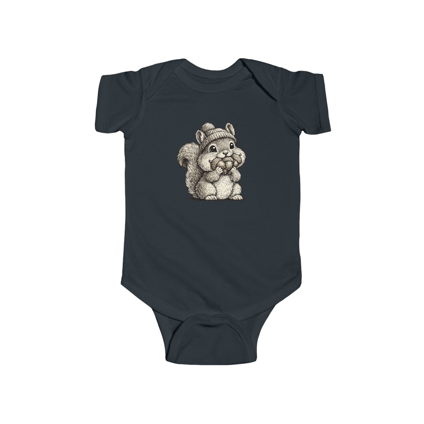 Cute Squirrel'n Nut  Infant Bodysuit – Adorable Sketch Baby Onesie