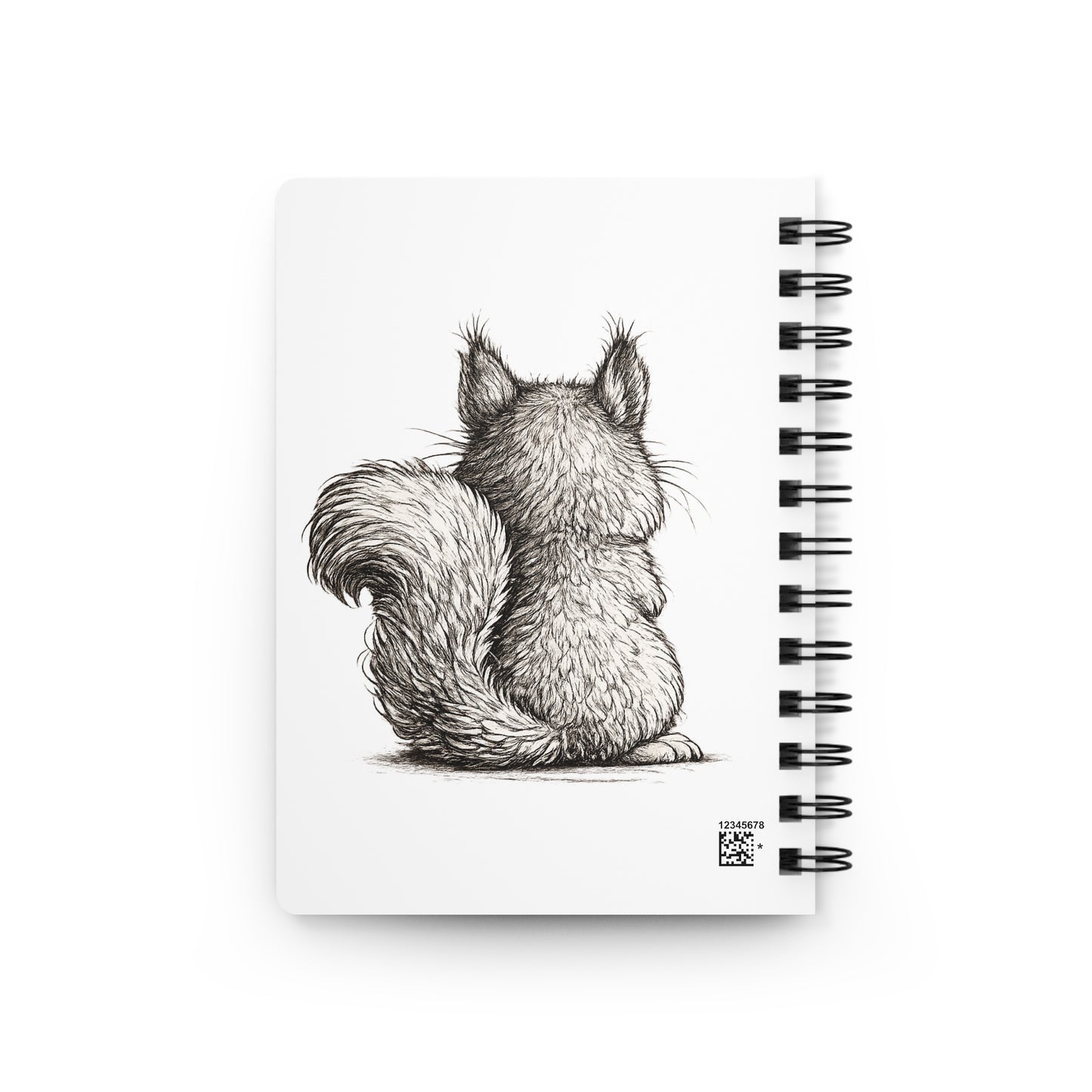 Cute Squirrel Spiral Journal — Hand-Drawn Woodland Notebook for Kids & Nature Lovers