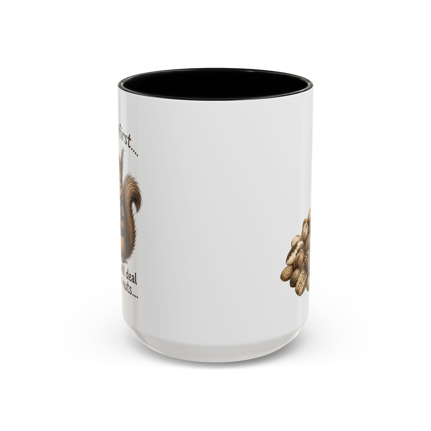 Coffee Mug - Rustic Coffee Beans Illustration Accent Mug (11/15oz)