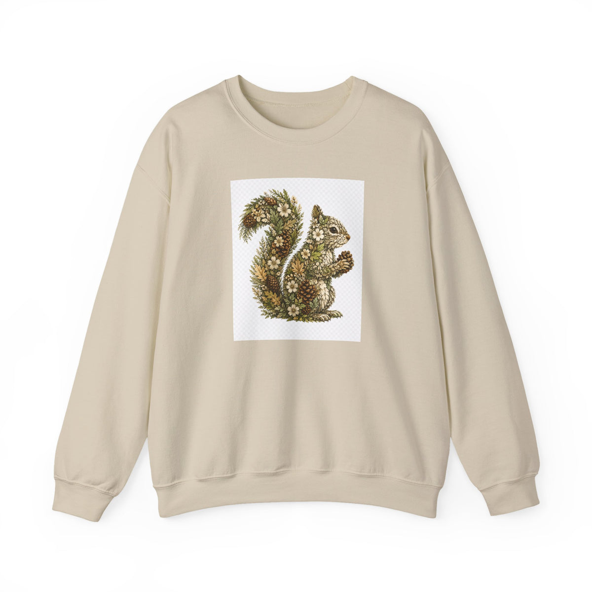 Floral Squirrel Crewneck Sweatshirt