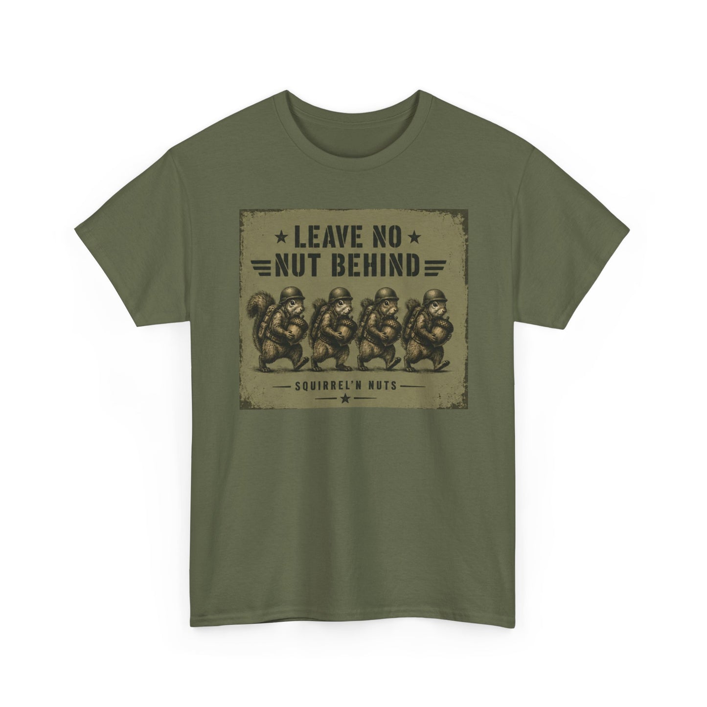 Leave No Nut Behind Tee — Funny Squirrel Conservation Graphic T-Shirt