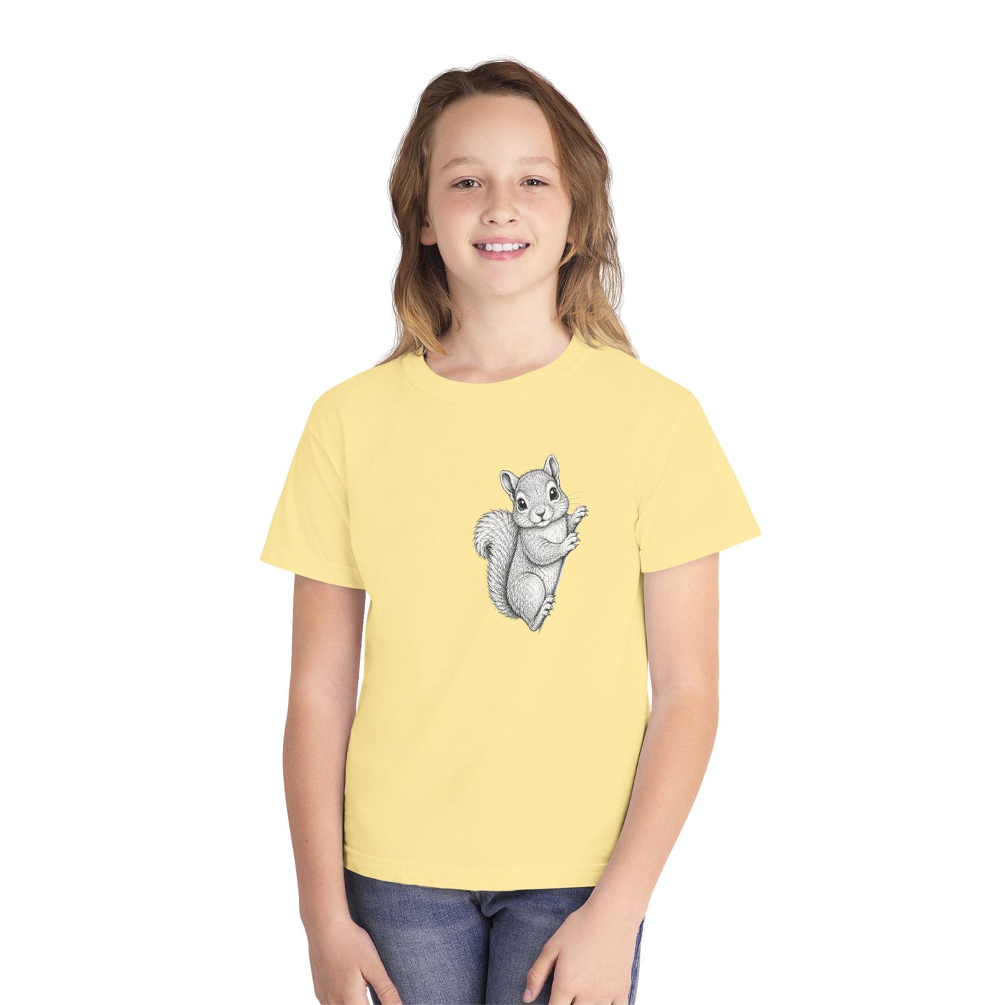 Youth Tee — Cute Hand-Drawn Squirrel Graphic Shirt