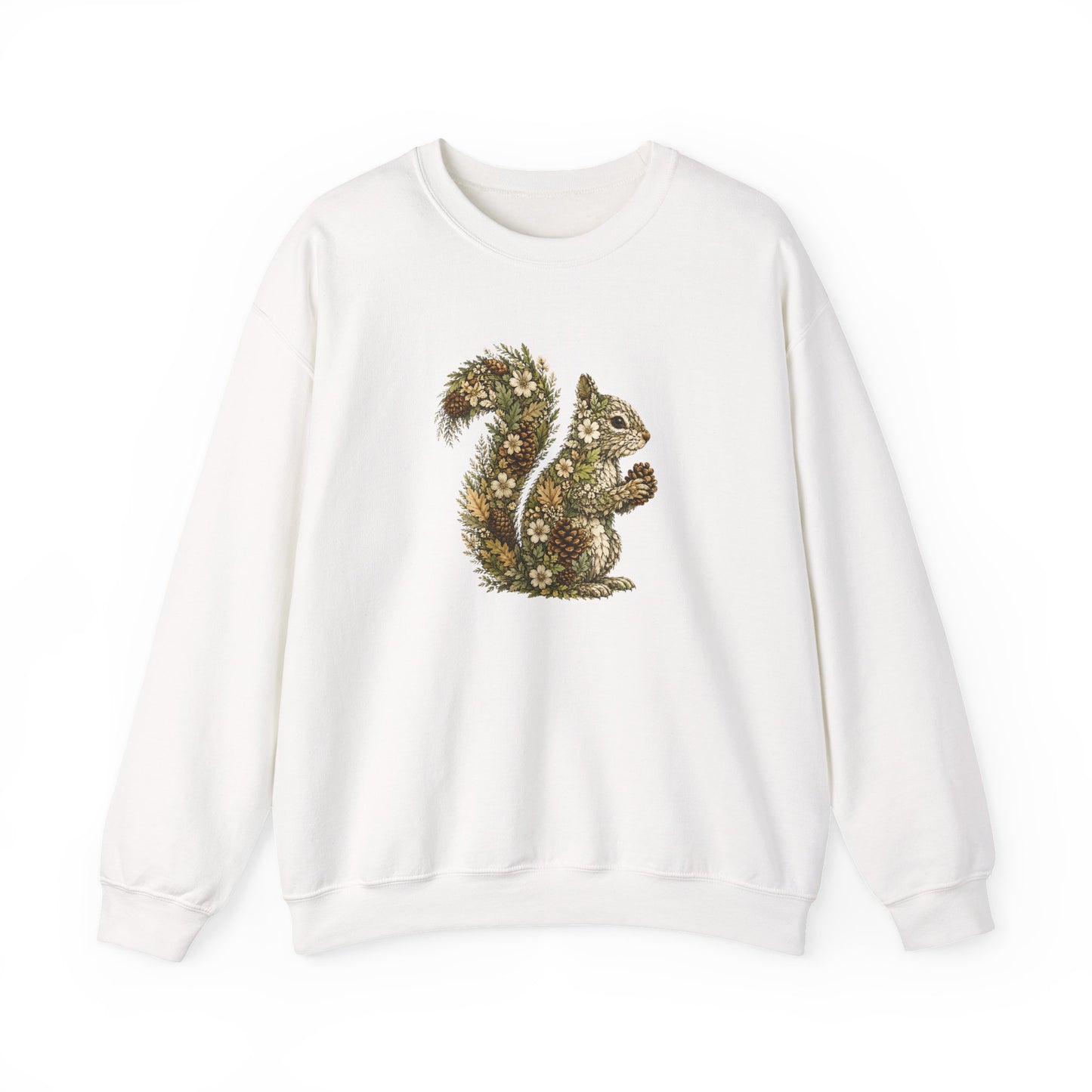 Floral Squirrel Crewneck Sweatshirt