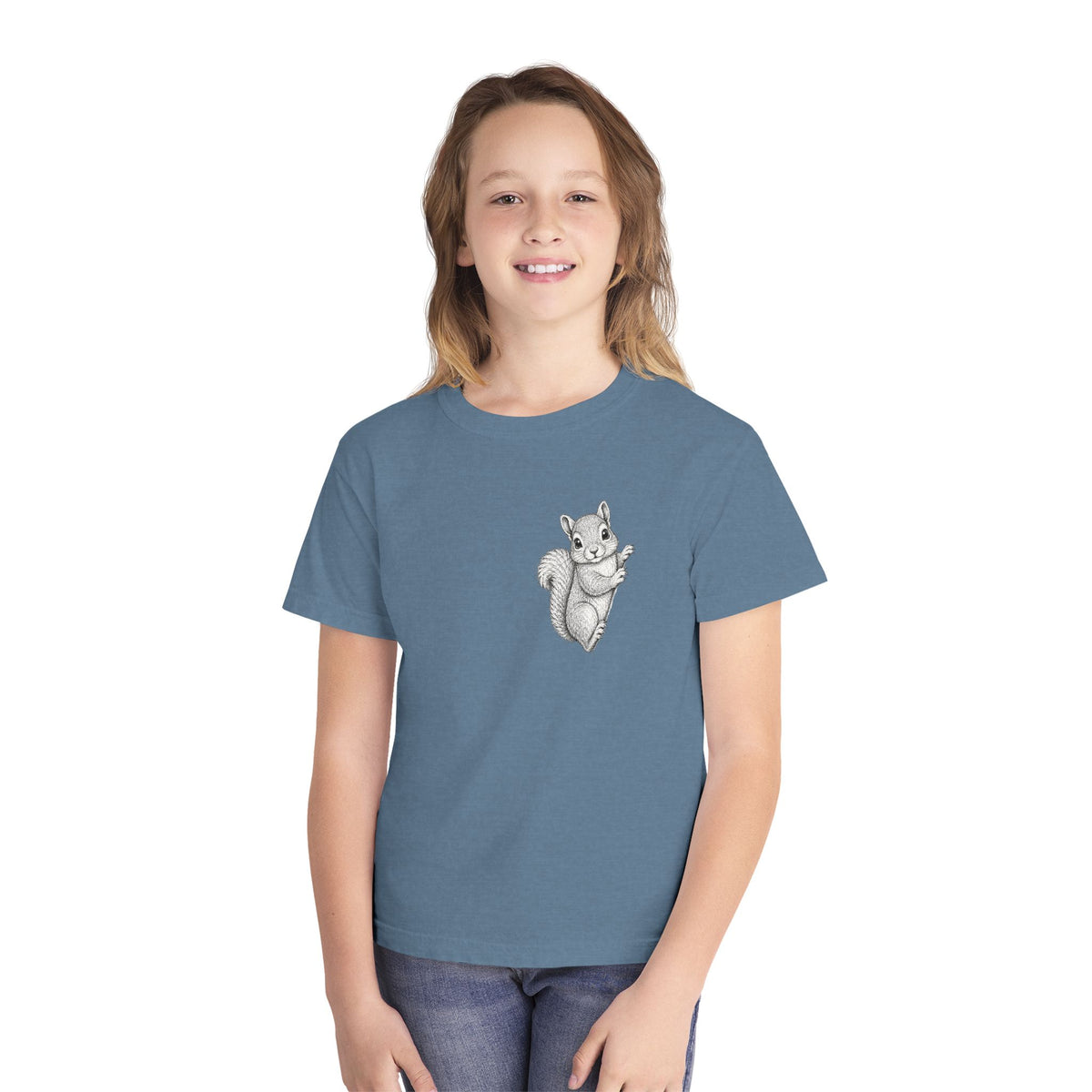 Youth Tee — Cute Hand-Drawn Squirrel Graphic Shirt