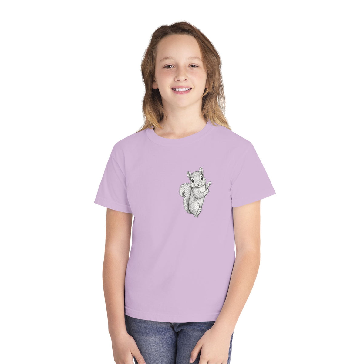 Youth Tee — Cute Hand-Drawn Squirrel Graphic Shirt
