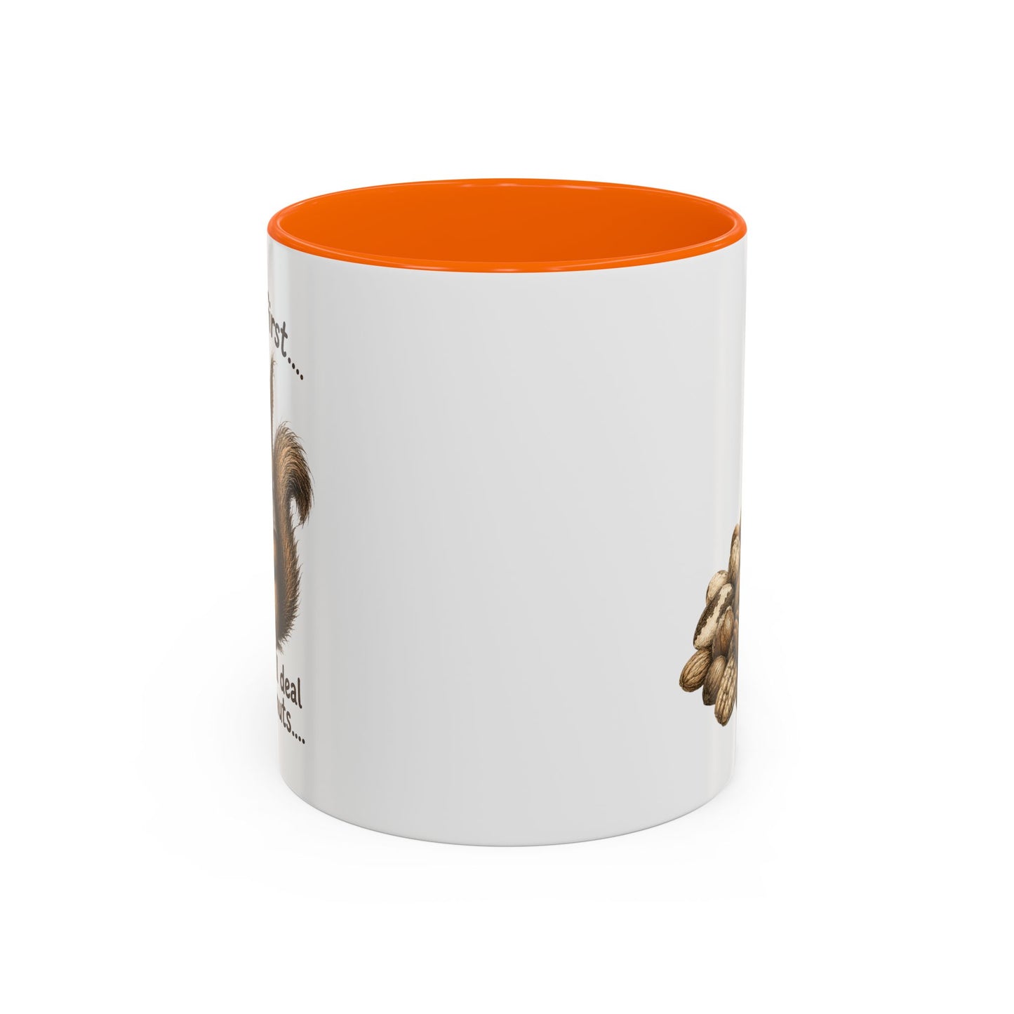Coffee Mug - Rustic Coffee Beans Illustration Accent Mug (11/15oz)