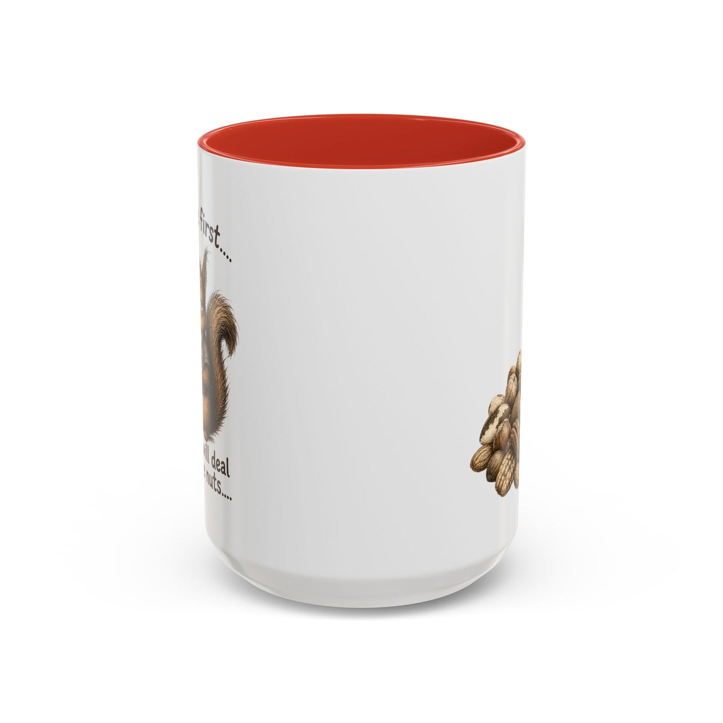 Coffee Mug - Rustic Coffee Beans Illustration Accent Mug (11/15oz)