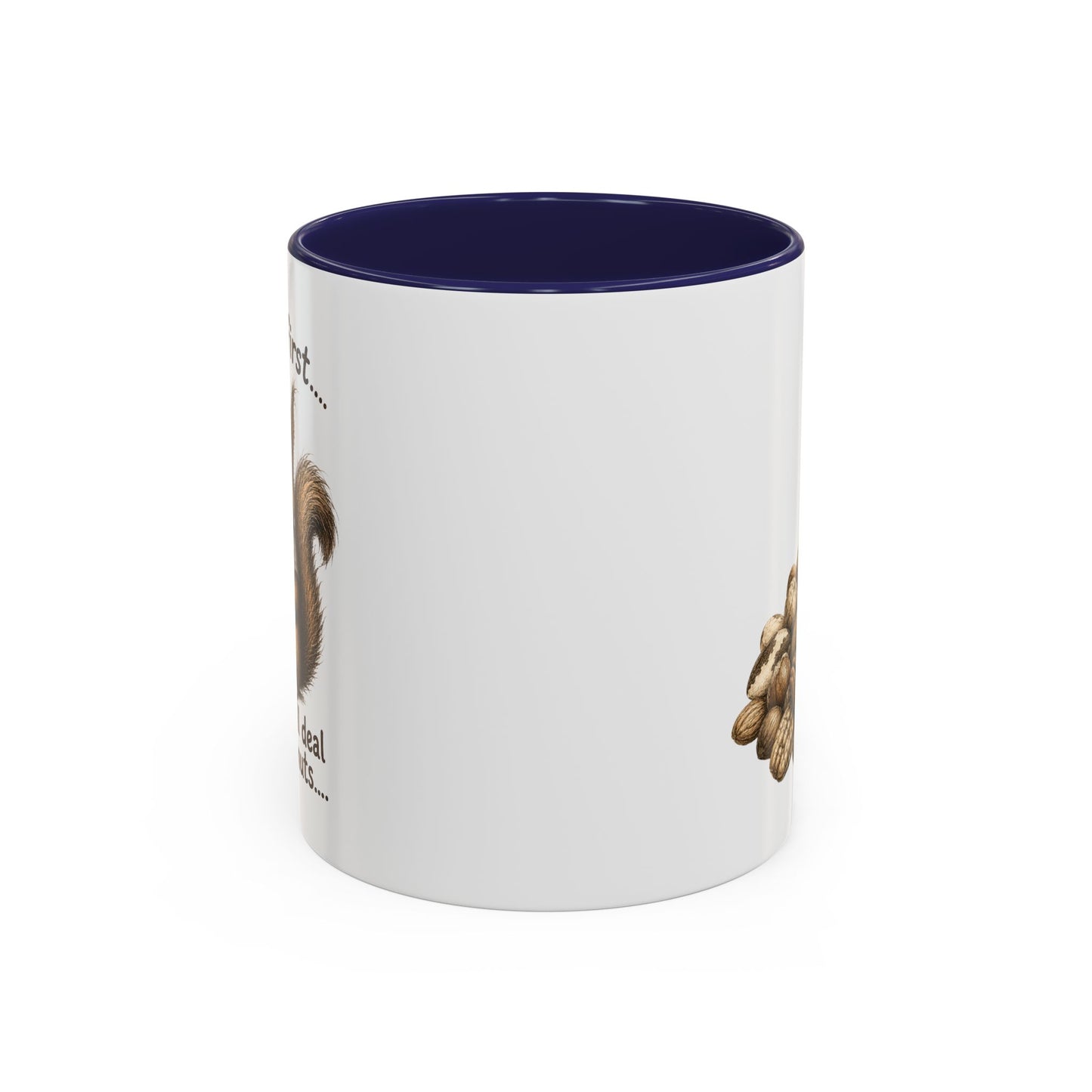 Coffee Mug - Rustic Coffee Beans Illustration Accent Mug (11/15oz)