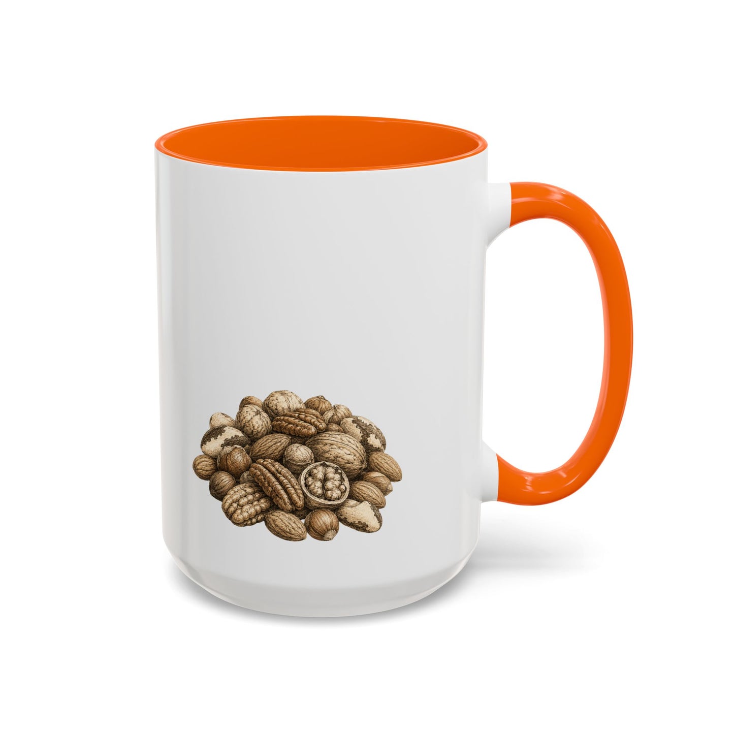 Coffee Mug - Rustic Coffee Beans Illustration Accent Mug (11/15oz)