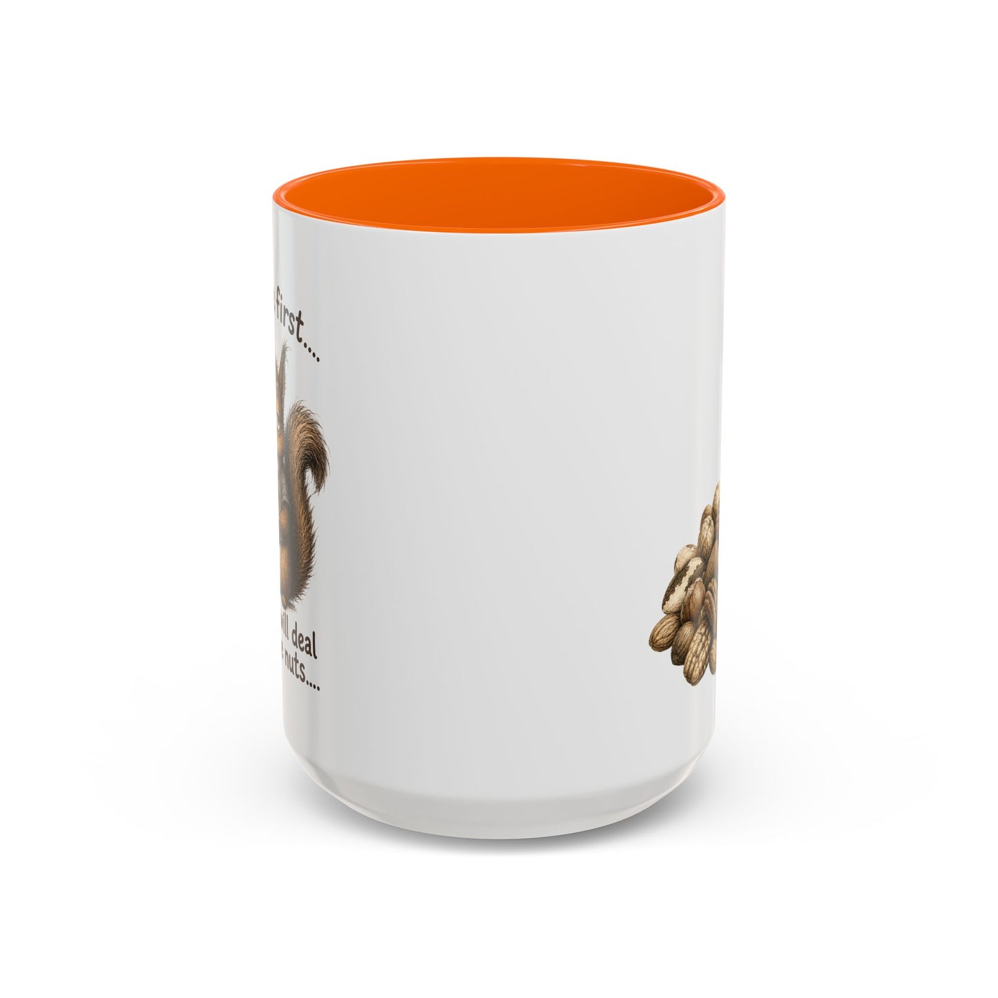 Coffee Mug - Rustic Coffee Beans Illustration Accent Mug (11/15oz)
