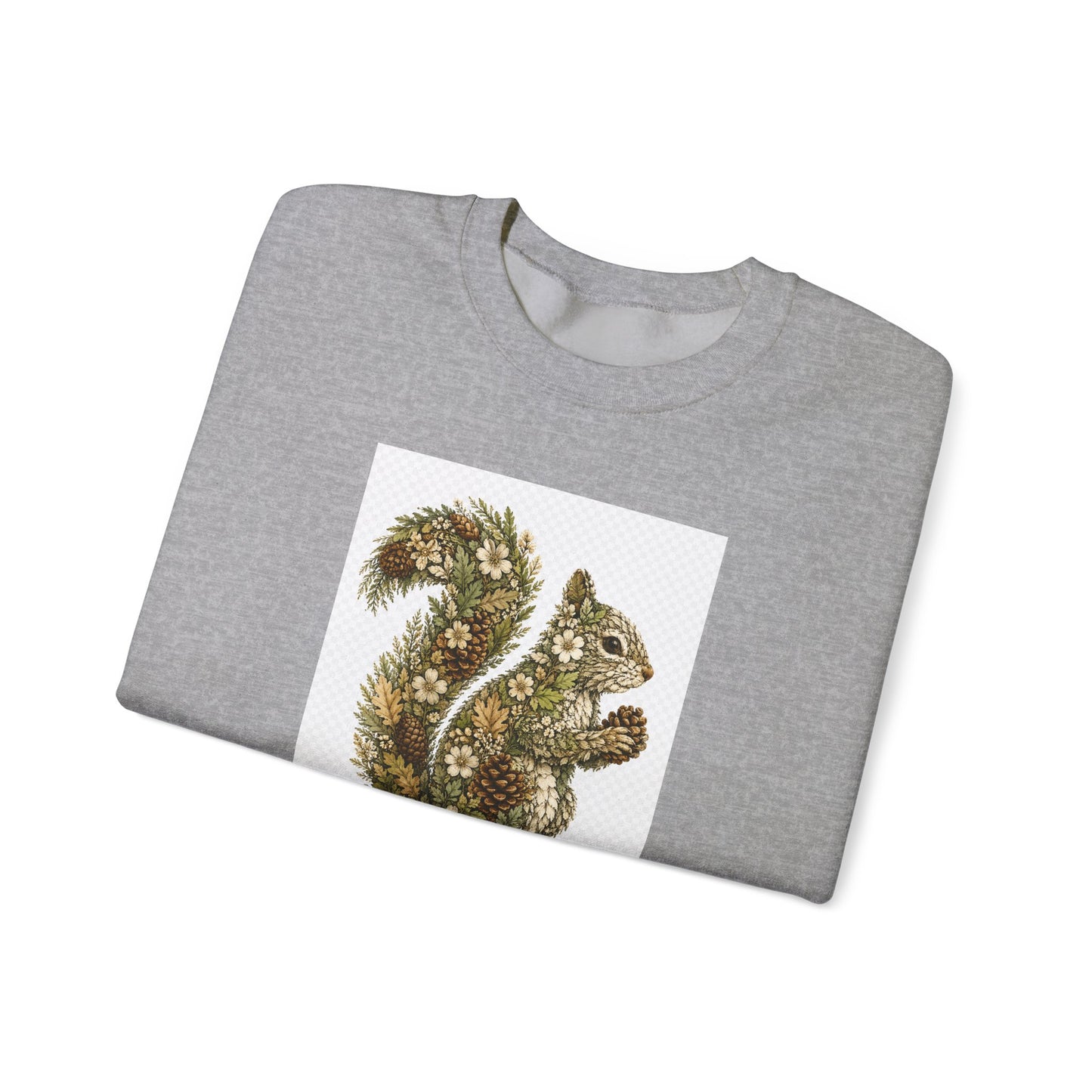 Floral Squirrel Crewneck Sweatshirt