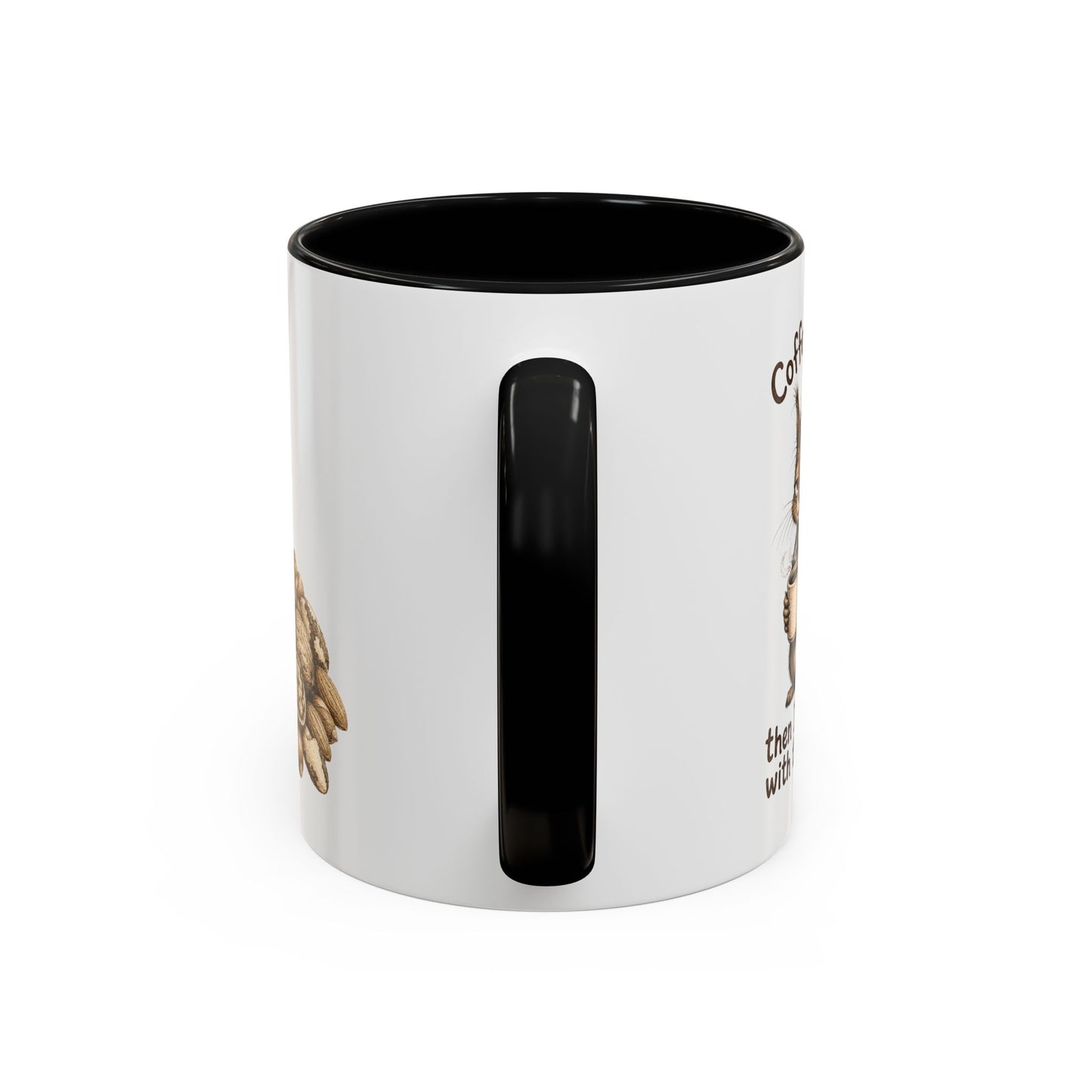 Coffee Mug - Rustic Coffee Beans Illustration Accent Mug (11/15oz)