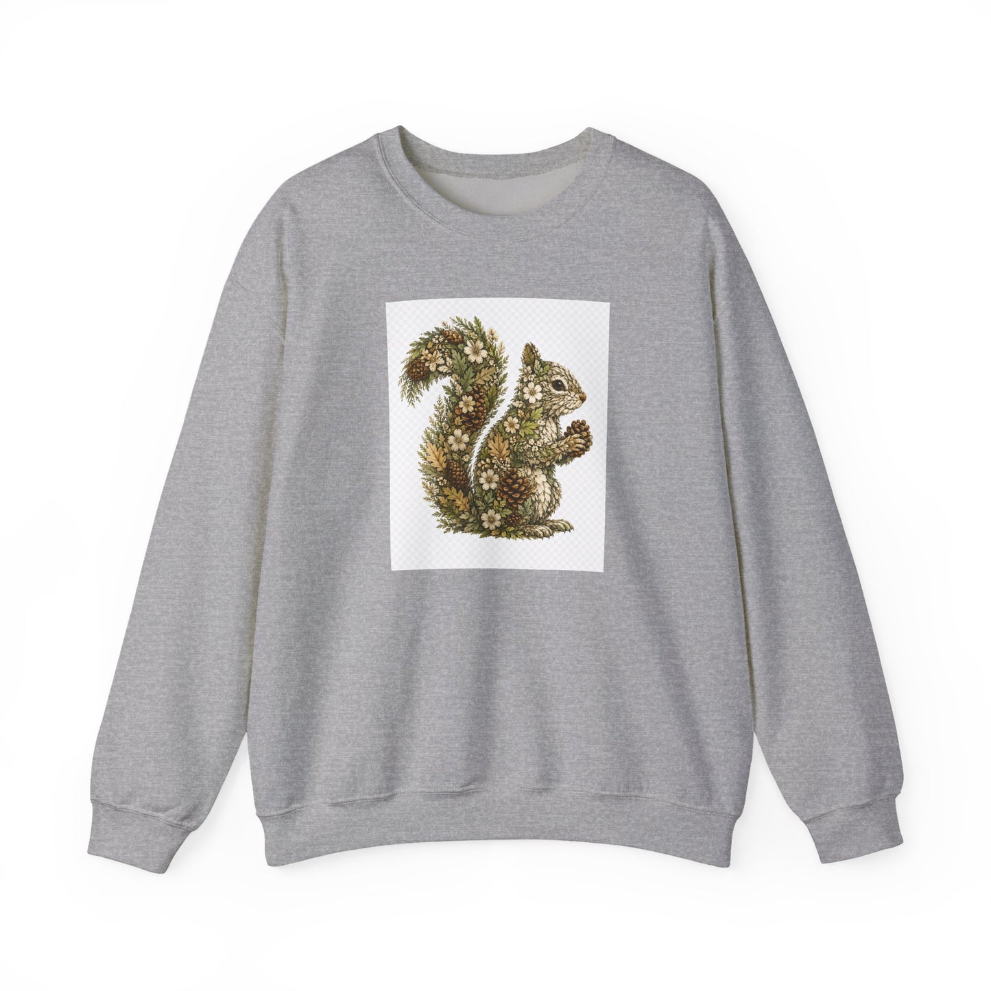 Floral Squirrel Crewneck Sweatshirt