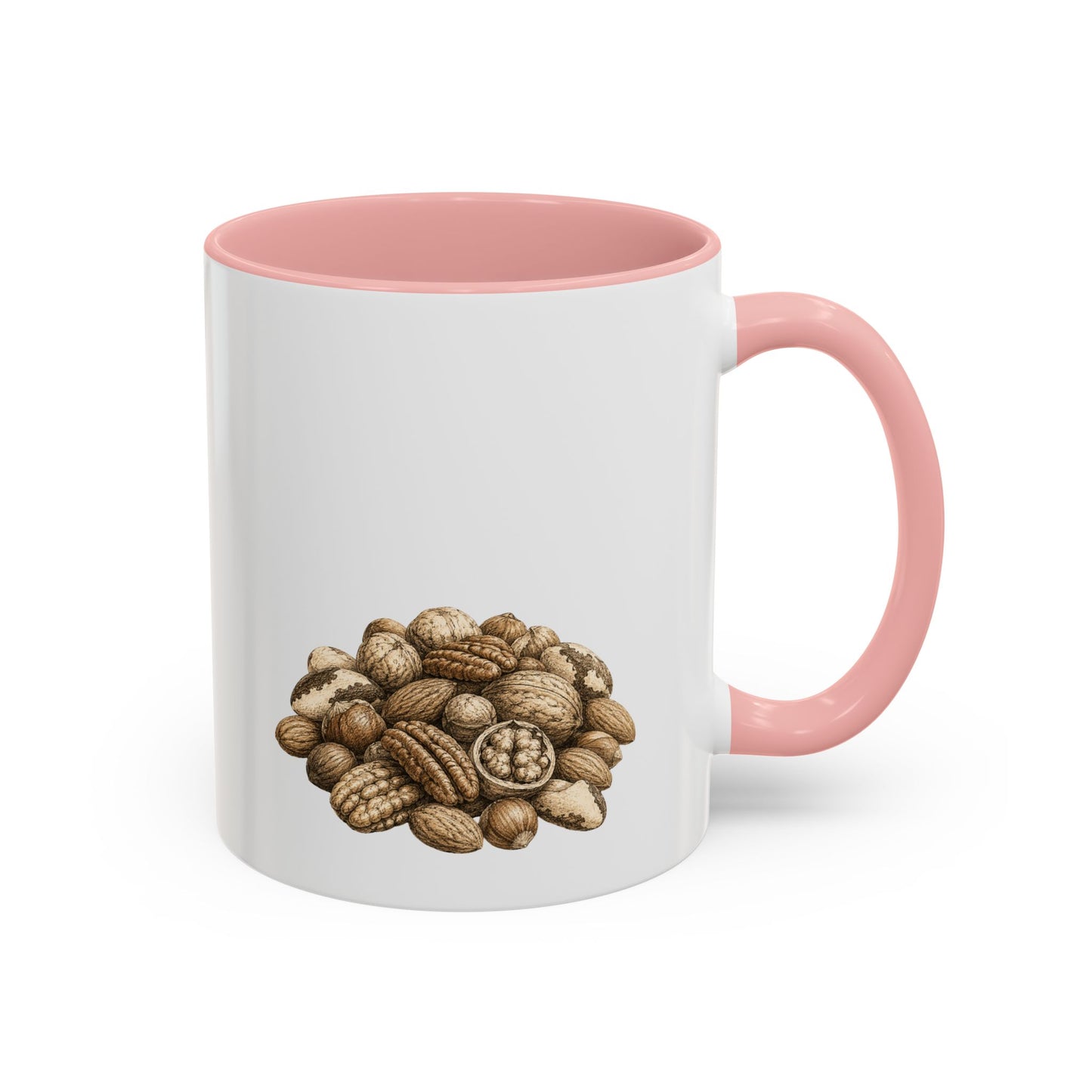 Coffee Mug - Rustic Coffee Beans Illustration Accent Mug (11/15oz)