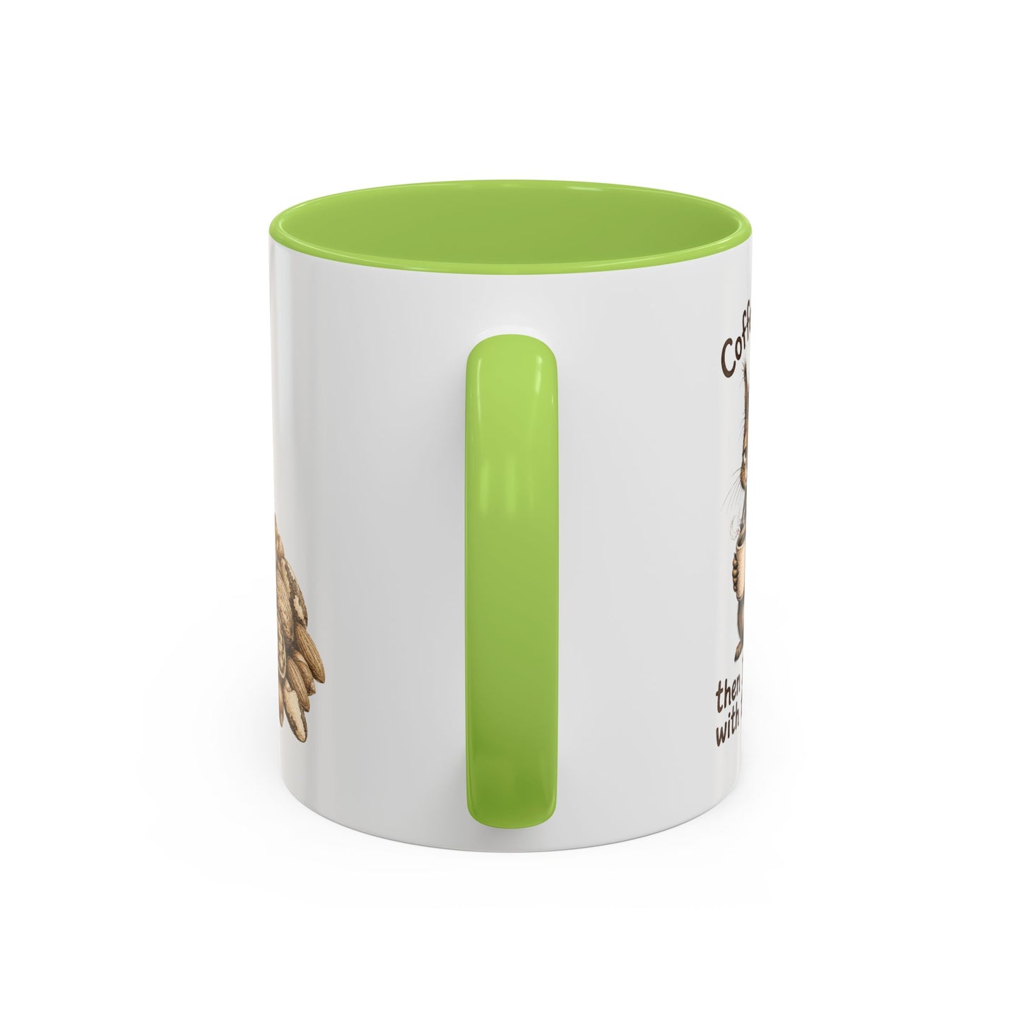 Coffee Mug - Rustic Coffee Beans Illustration Accent Mug (11/15oz)
