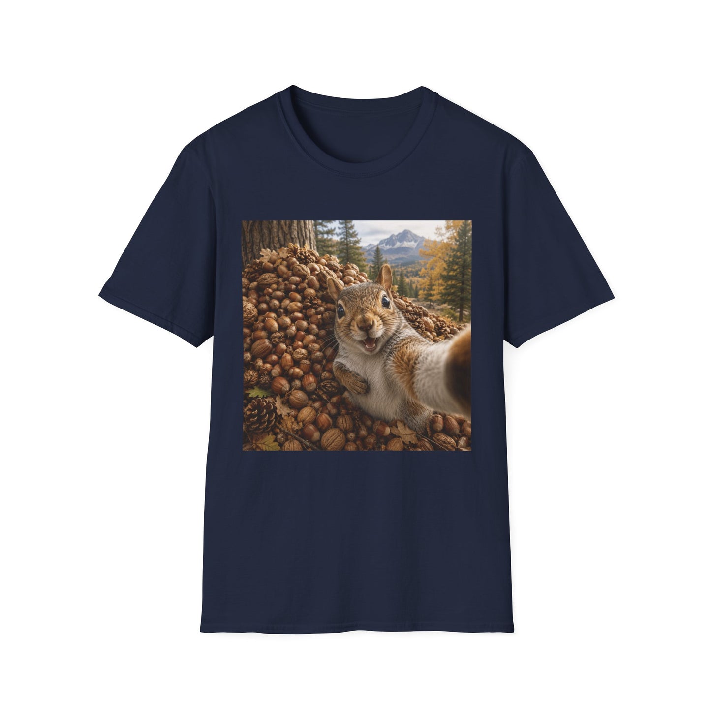 Squirrel Selfie T-Shirt — Cute Woodland Nuts Graphic Tee