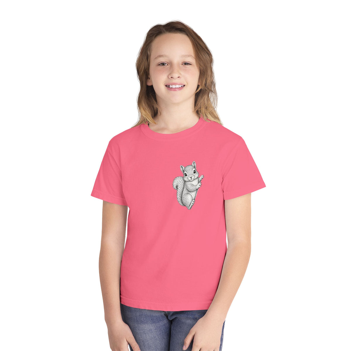 Youth Tee — Cute Hand-Drawn Squirrel Graphic Shirt