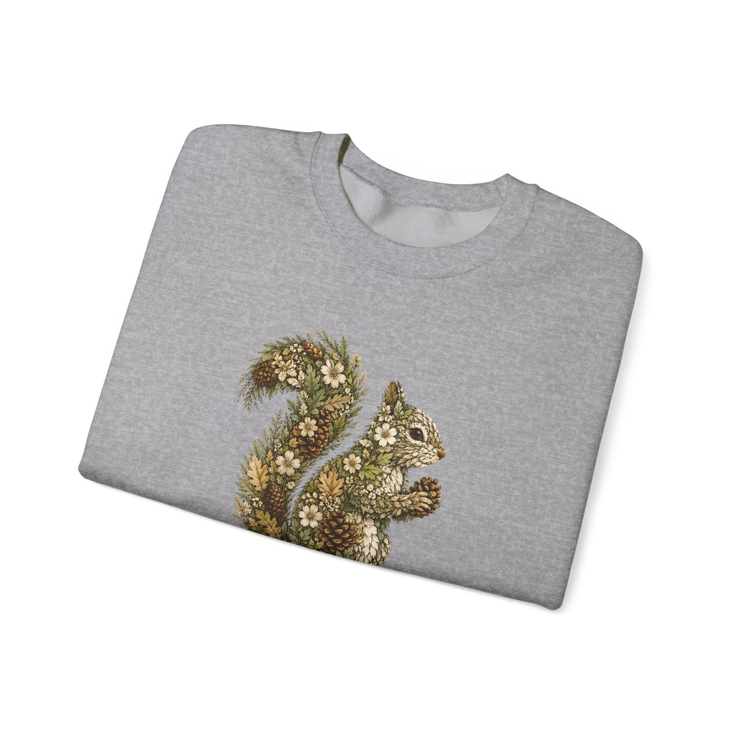 Floral Squirrel Crewneck Sweatshirt