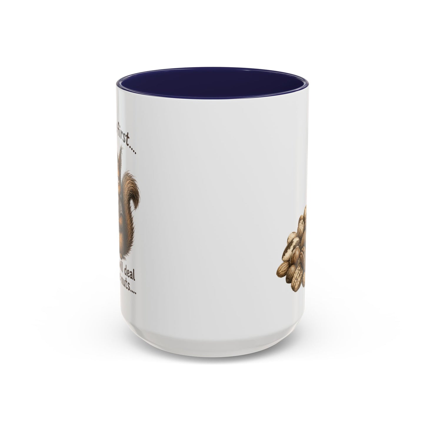Coffee Mug - Rustic Coffee Beans Illustration Accent Mug (11/15oz)