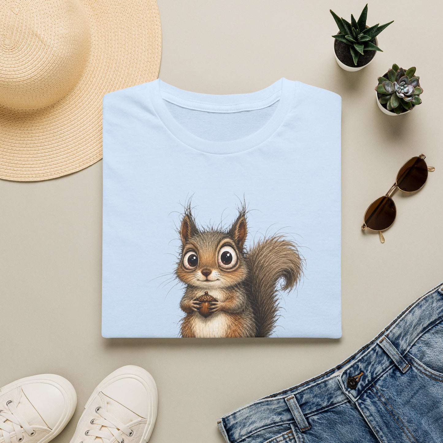 Cute Squirrel Graphic T-Shirt — Adorable Woodland Animal Tee