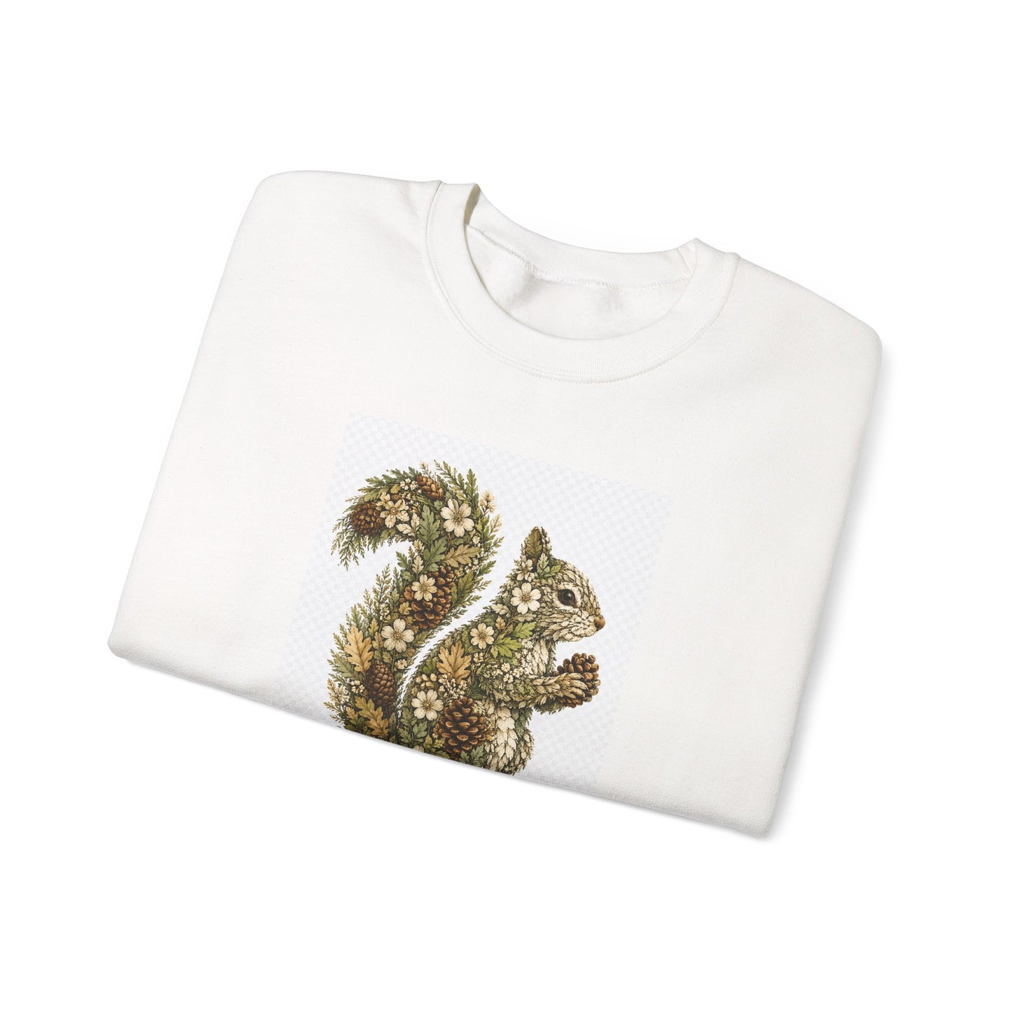 Floral Squirrel Crewneck Sweatshirt