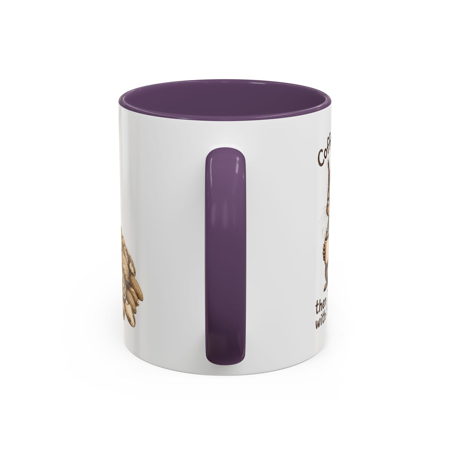 Coffee Mug - Rustic Coffee Beans Illustration Accent Mug (11/15oz)